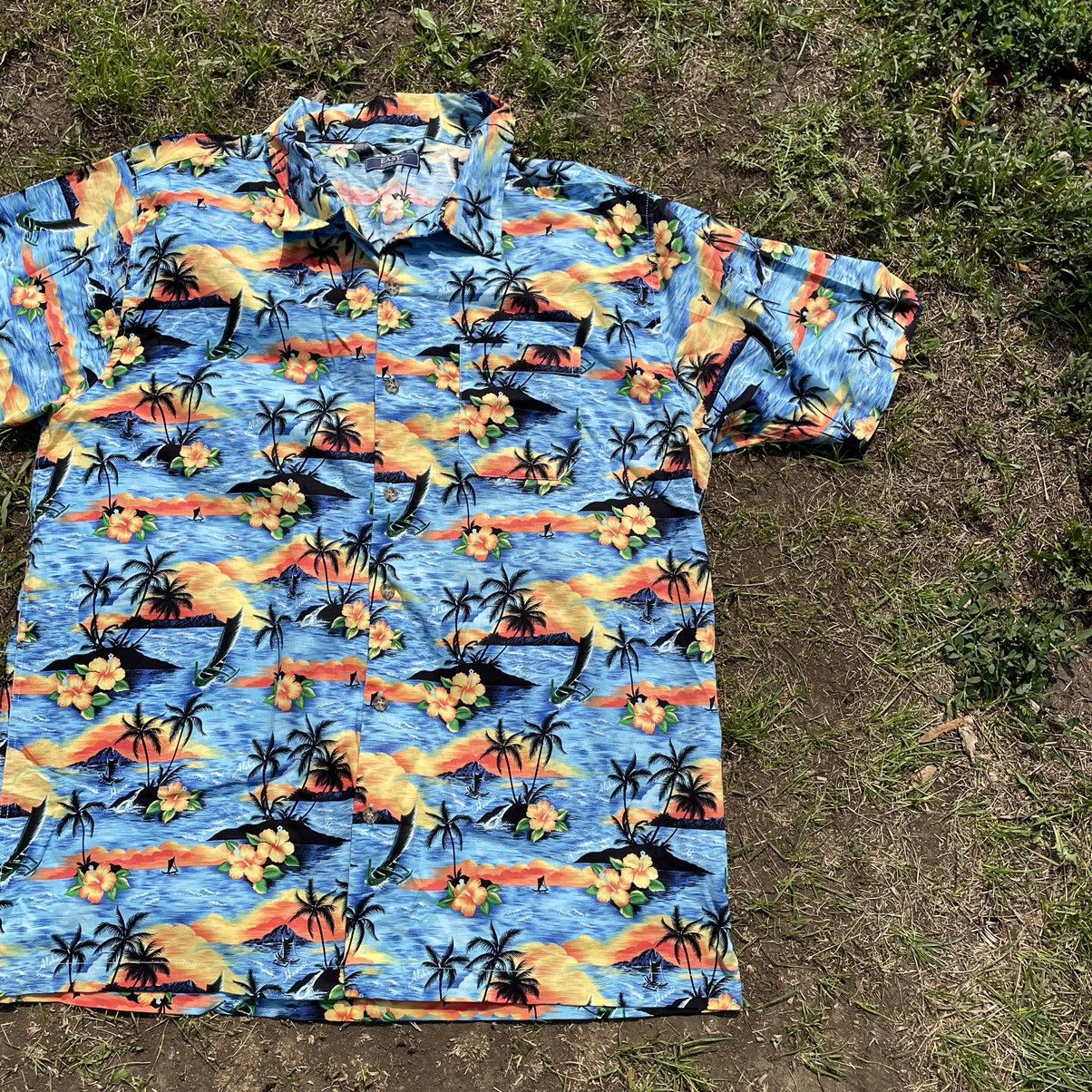 Vintage Vintage 90s Aloha Hawaiian Shirt Tropical Print Coastal XL Size US XL / EU 56 / 4 - 2 Thumbnail