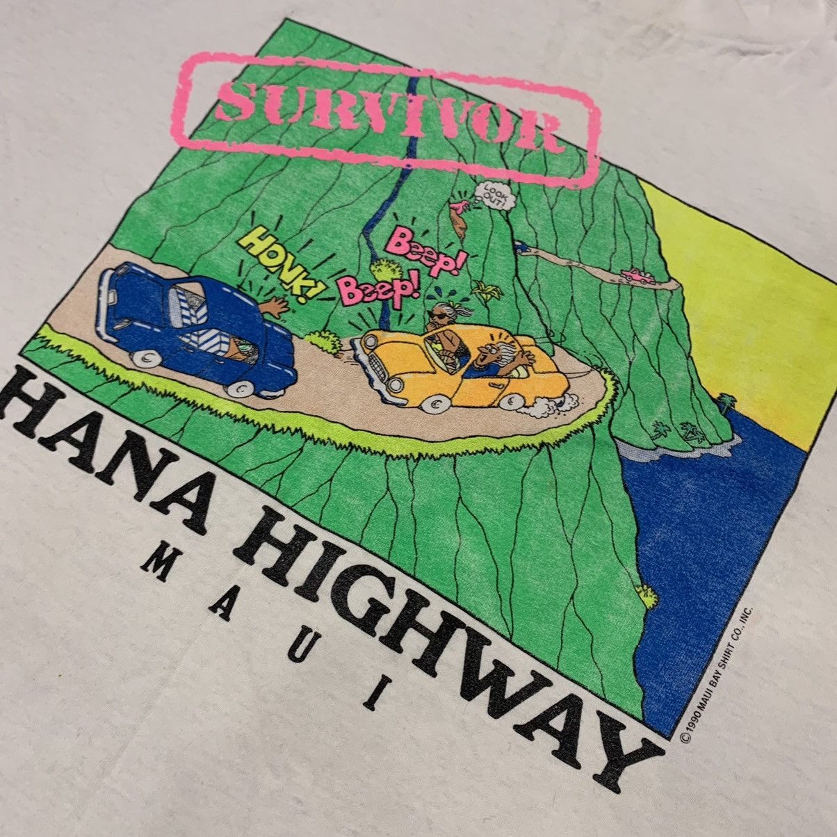 Vintage Vintage 90s Hana Highway Graphic Tee Streetwear Art Slim XL Size US XL / EU 56 / 4 - 5 Thumbnail