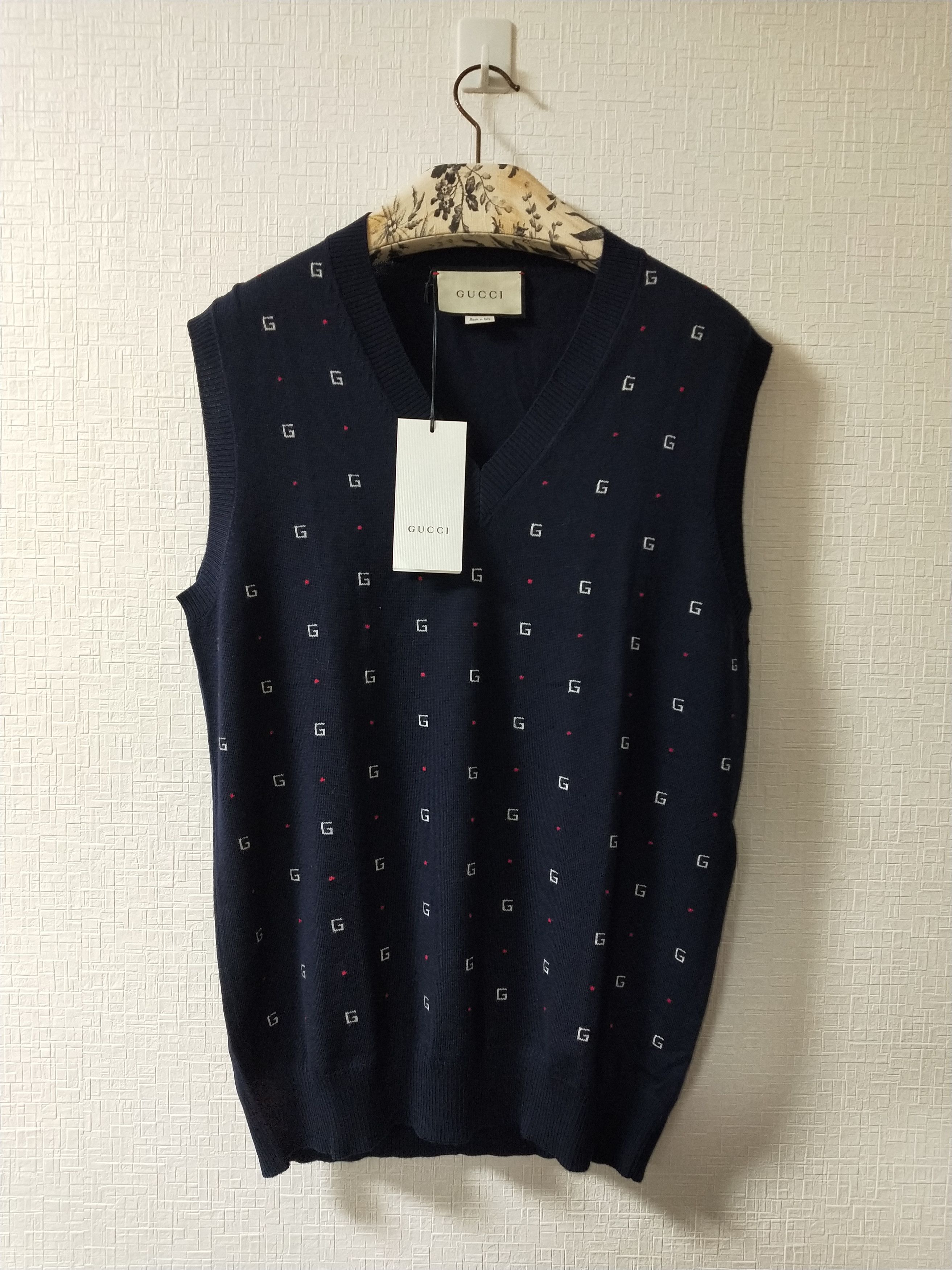 Gucci Wool Jacquard Vest Size US L / EU 52-54 / 3 - 1 Thumbnail