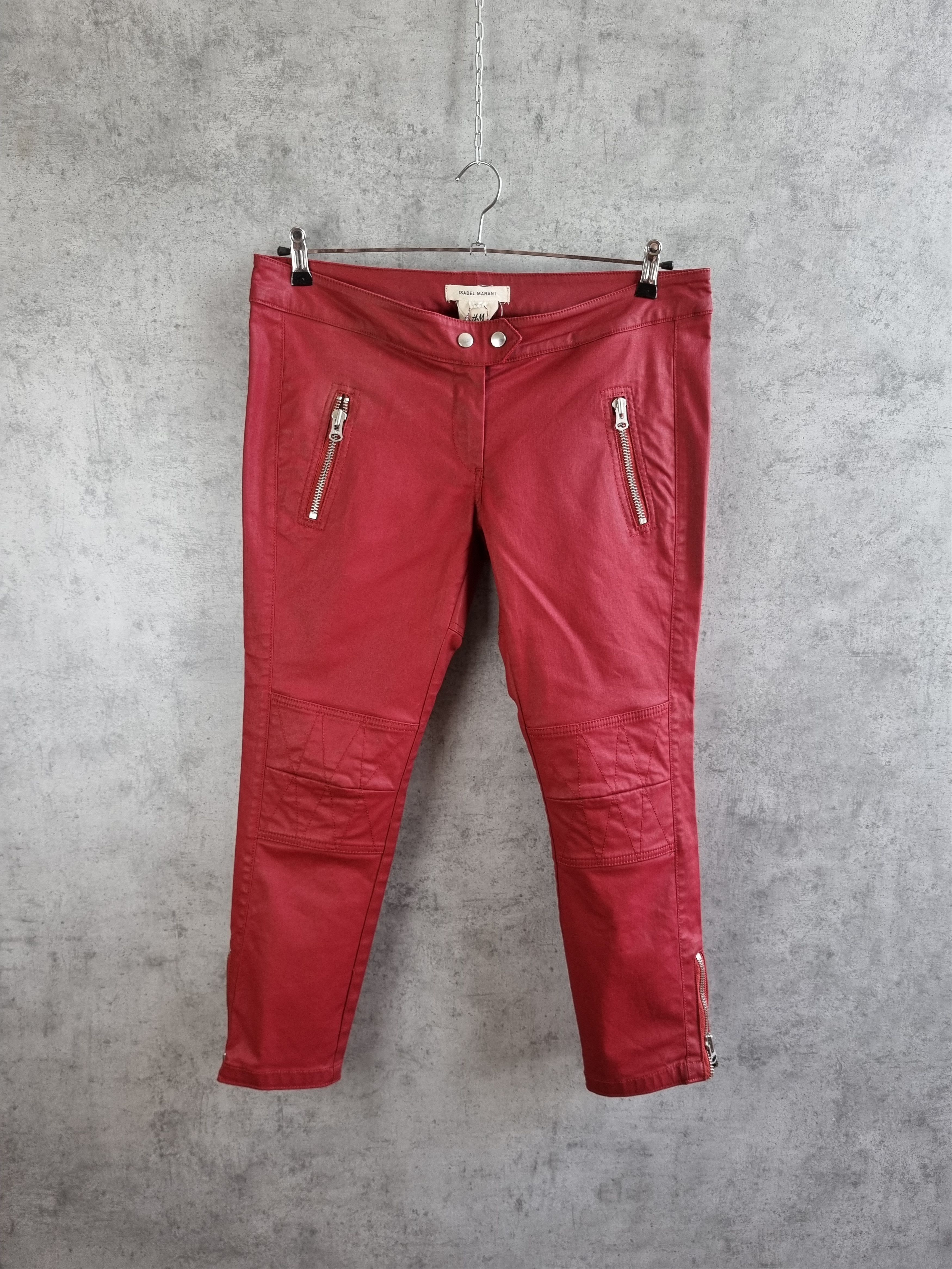 H&M × Isabel Marant Very Rare Waxed Double knees Biker Pant by Isabel Marant Size US 33 - 10 Thumbnail