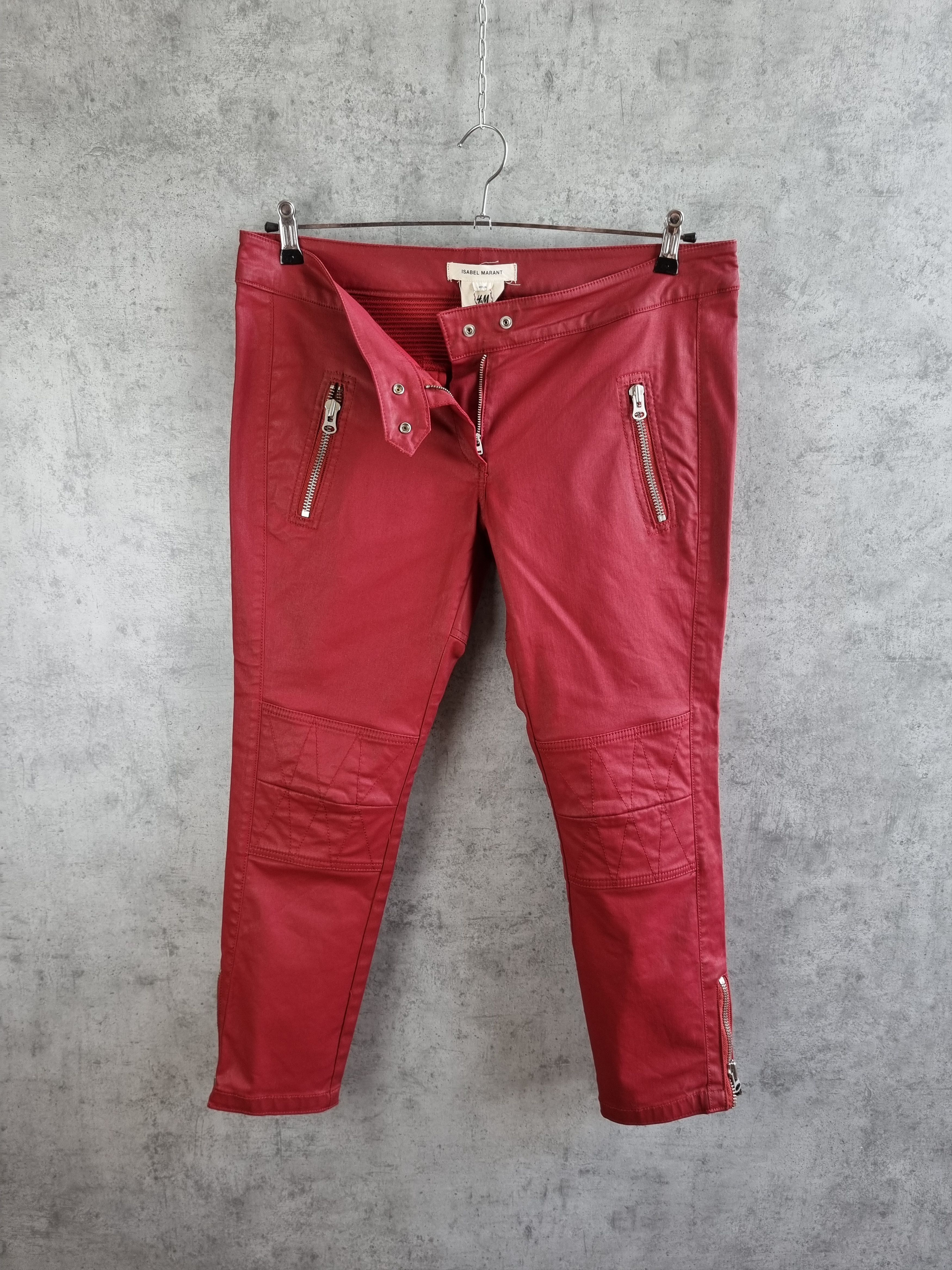 H&M × Isabel Marant Very Rare Waxed Double knees Biker Pant by Isabel Marant Size US 33 - 7 Thumbnail