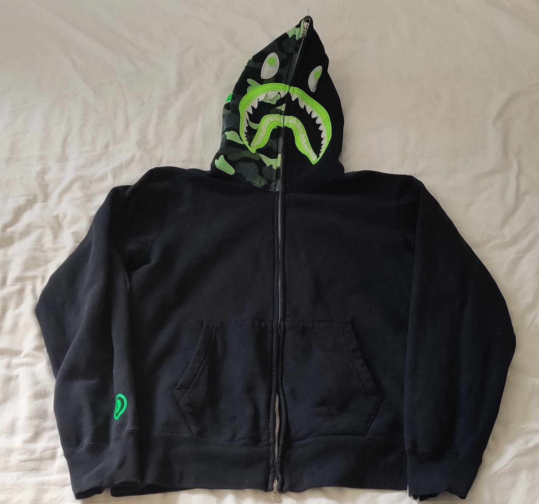 Green Black Camo Shark Hoodie