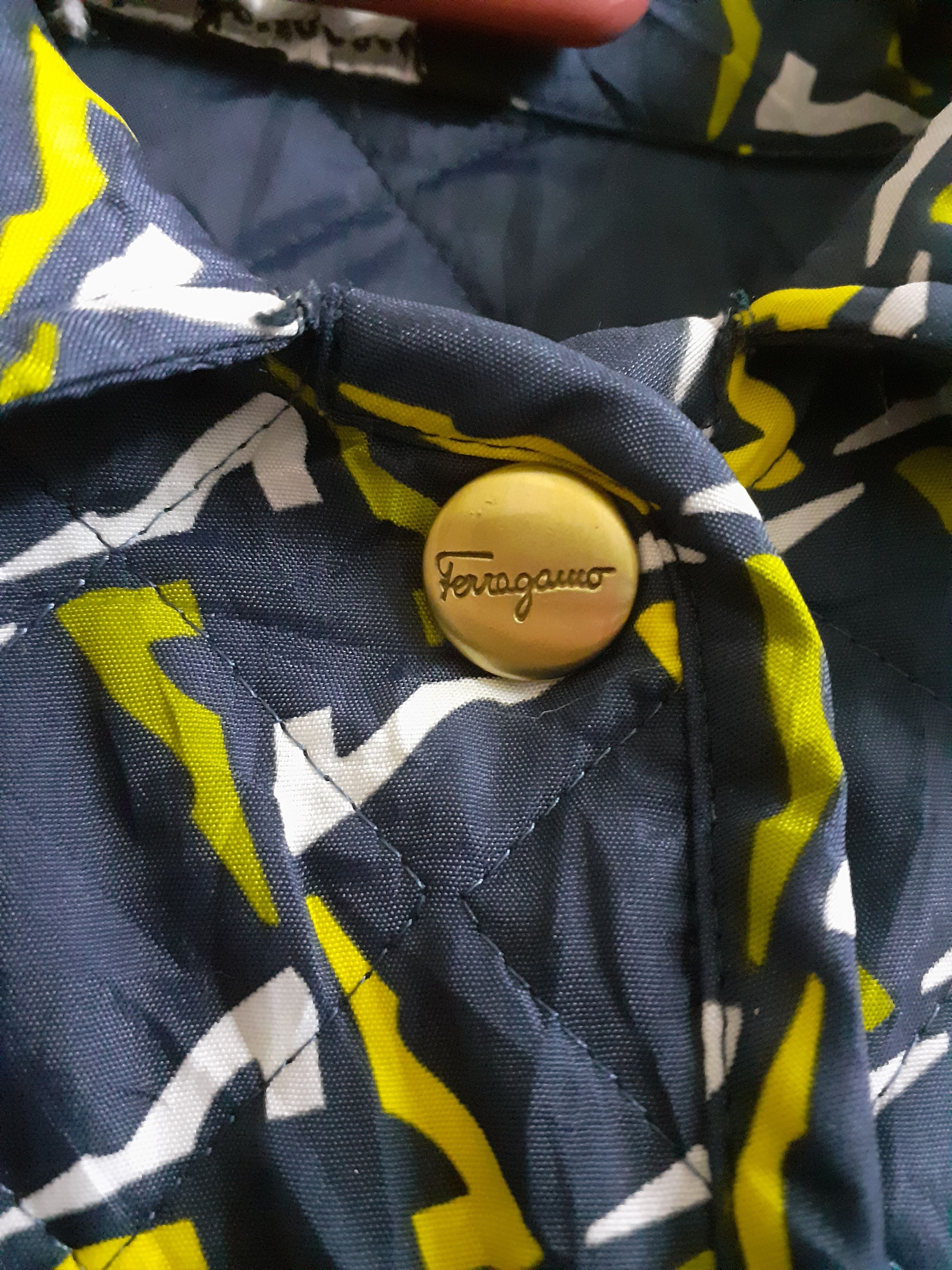 Salvatore Ferragamo × Vintage Very Nice Blue Floral Salvatore Ferragomo Light Jacket Size US S / EU 44-46 / 1 - 3 Thumbnail