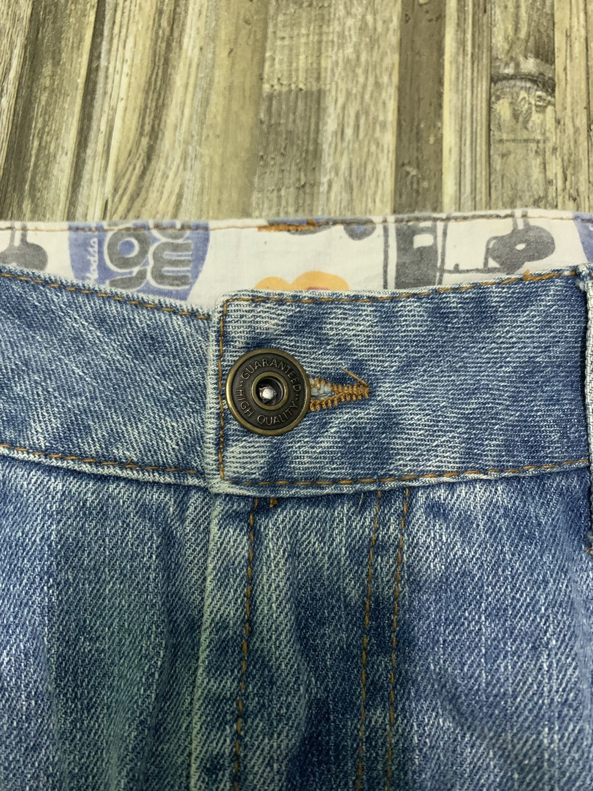 Designer Nice Surf And Love Patchwork Jeans Size US 33 - 8 Thumbnail