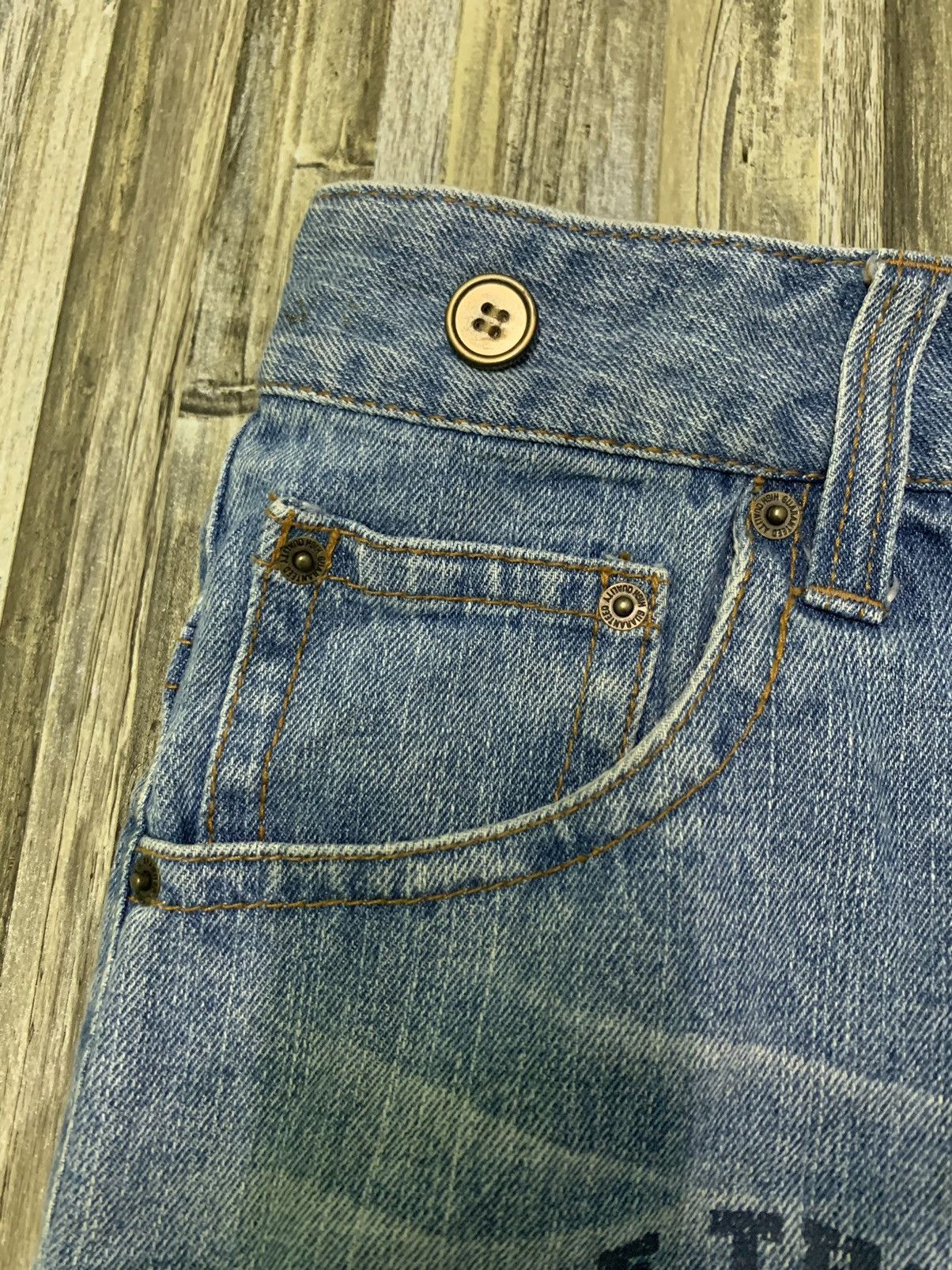 Designer Nice Surf And Love Patchwork Jeans Size US 33 - 5 Thumbnail