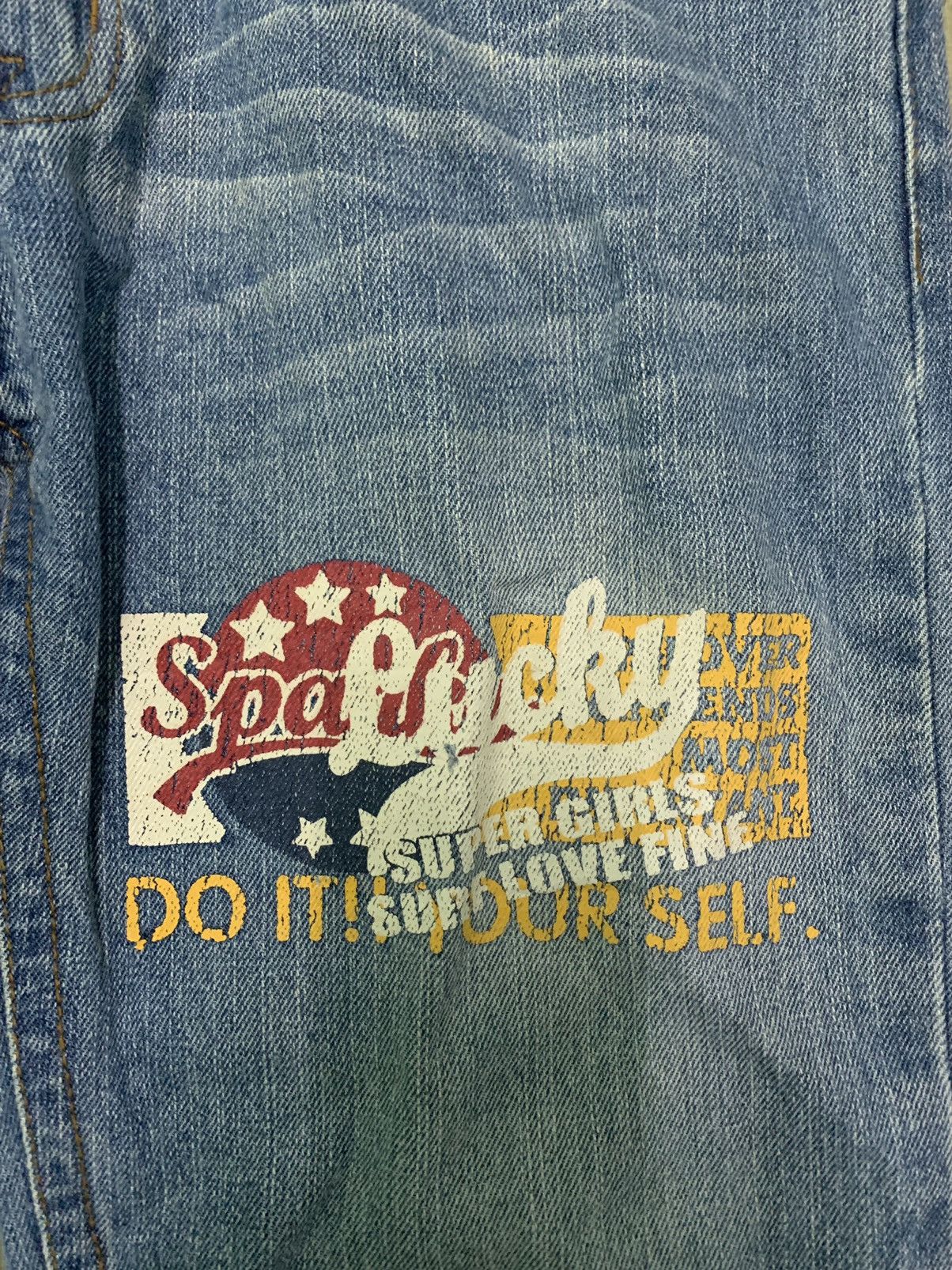 Designer Nice Surf And Love Patchwork Jeans Size US 33 - 3 Thumbnail