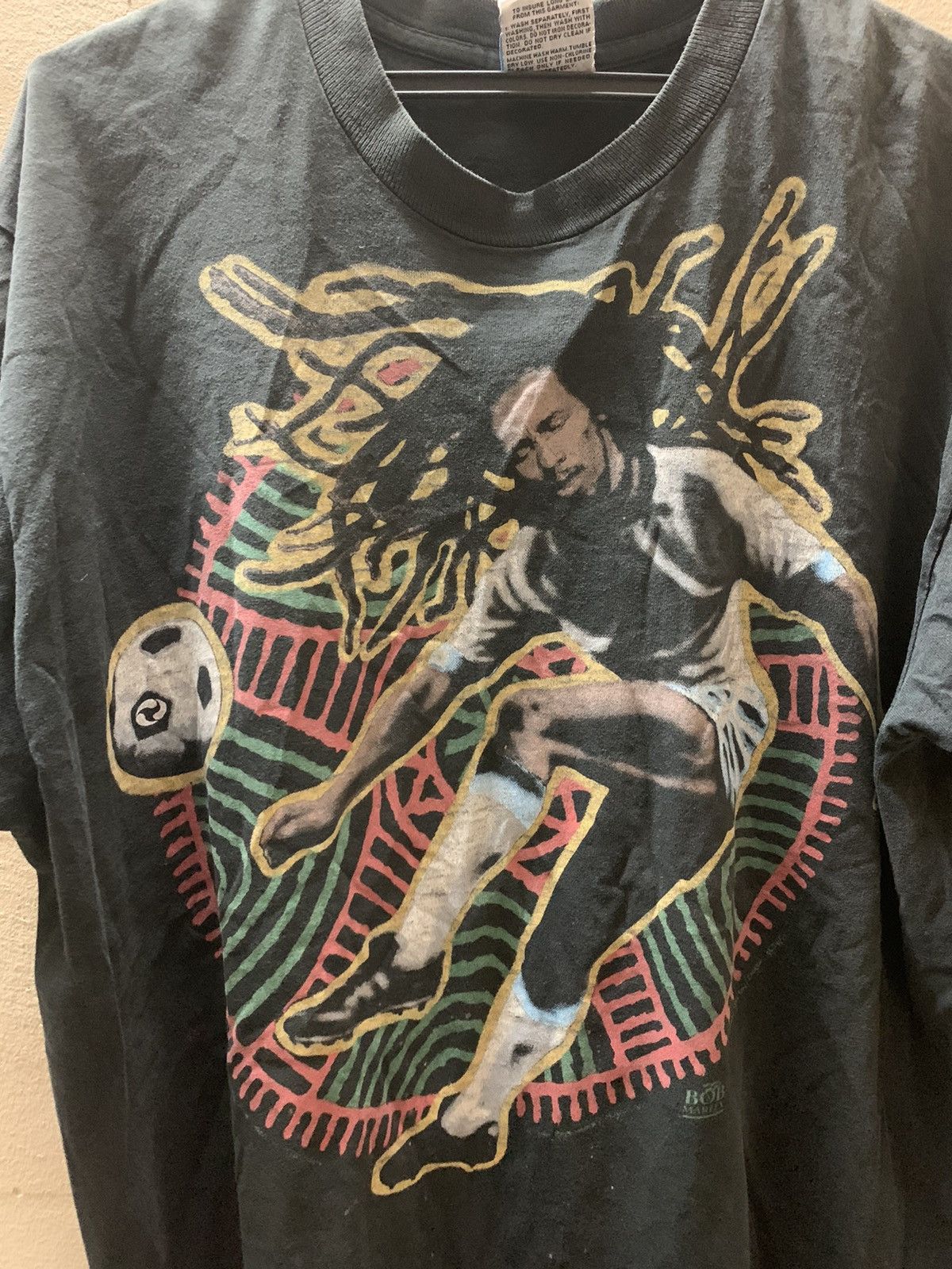 Bob Marley × Liquid Blue × Vintage Vintage 1994 Liquid Blue Bob Marley Soccer Nice Printed Size US XL / EU 56 / 4 - 3 Thumbnail