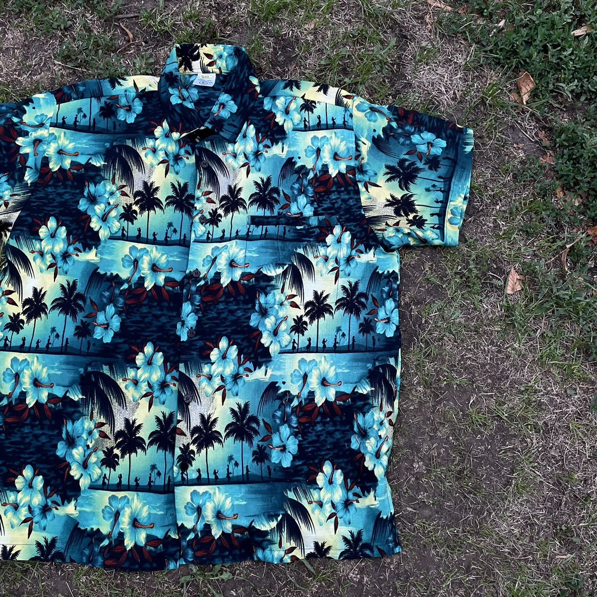 Vintage Vintage 90s Hawaiian Aloha Shirt All Over Print Tropical L Size US L / EU 52-54 / 3 - 2 Thumbnail