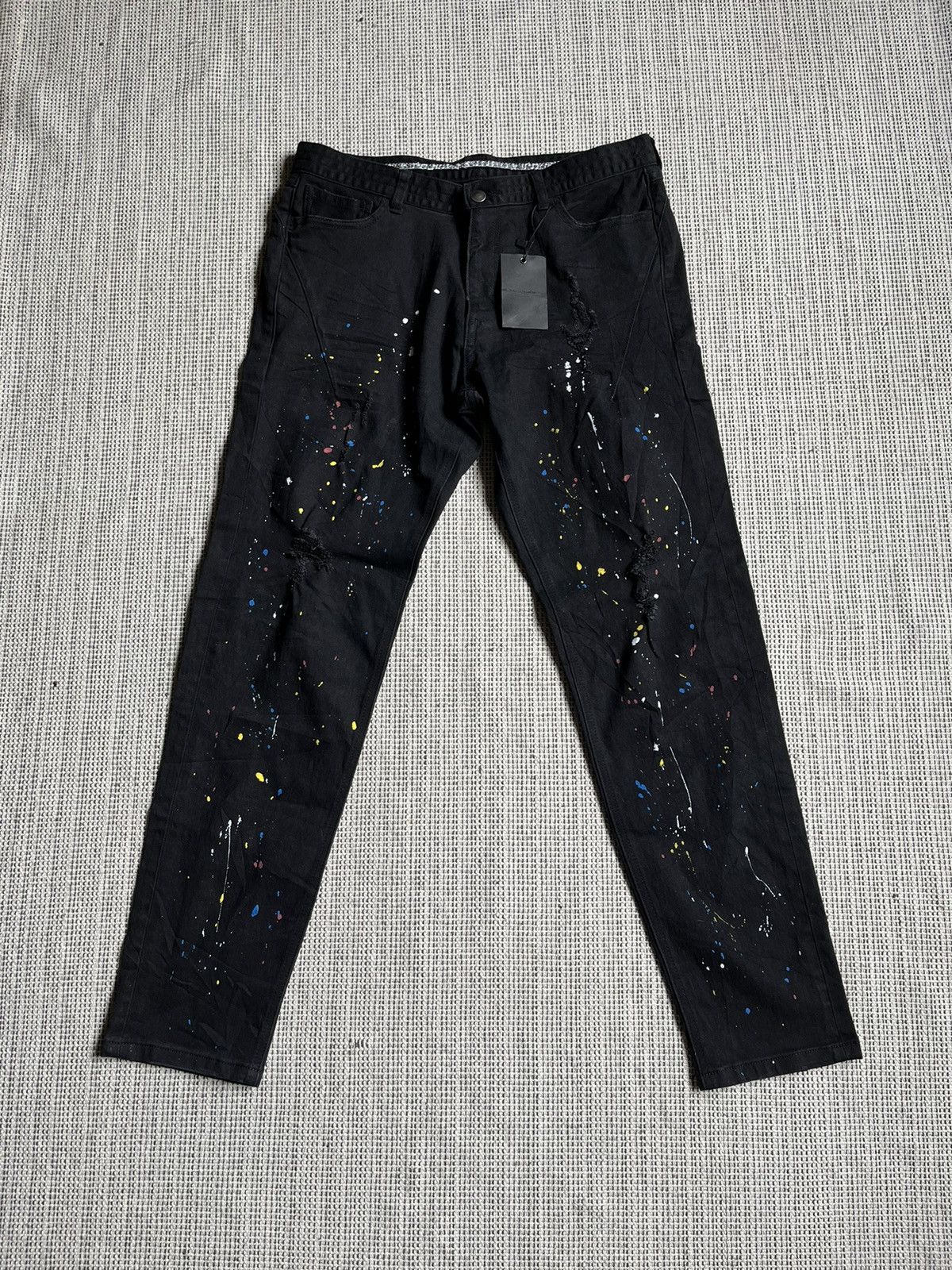 Number (N)ine NUMBER NINE DISTRESSED BLACK WAX FADED DENIM. | Grailed