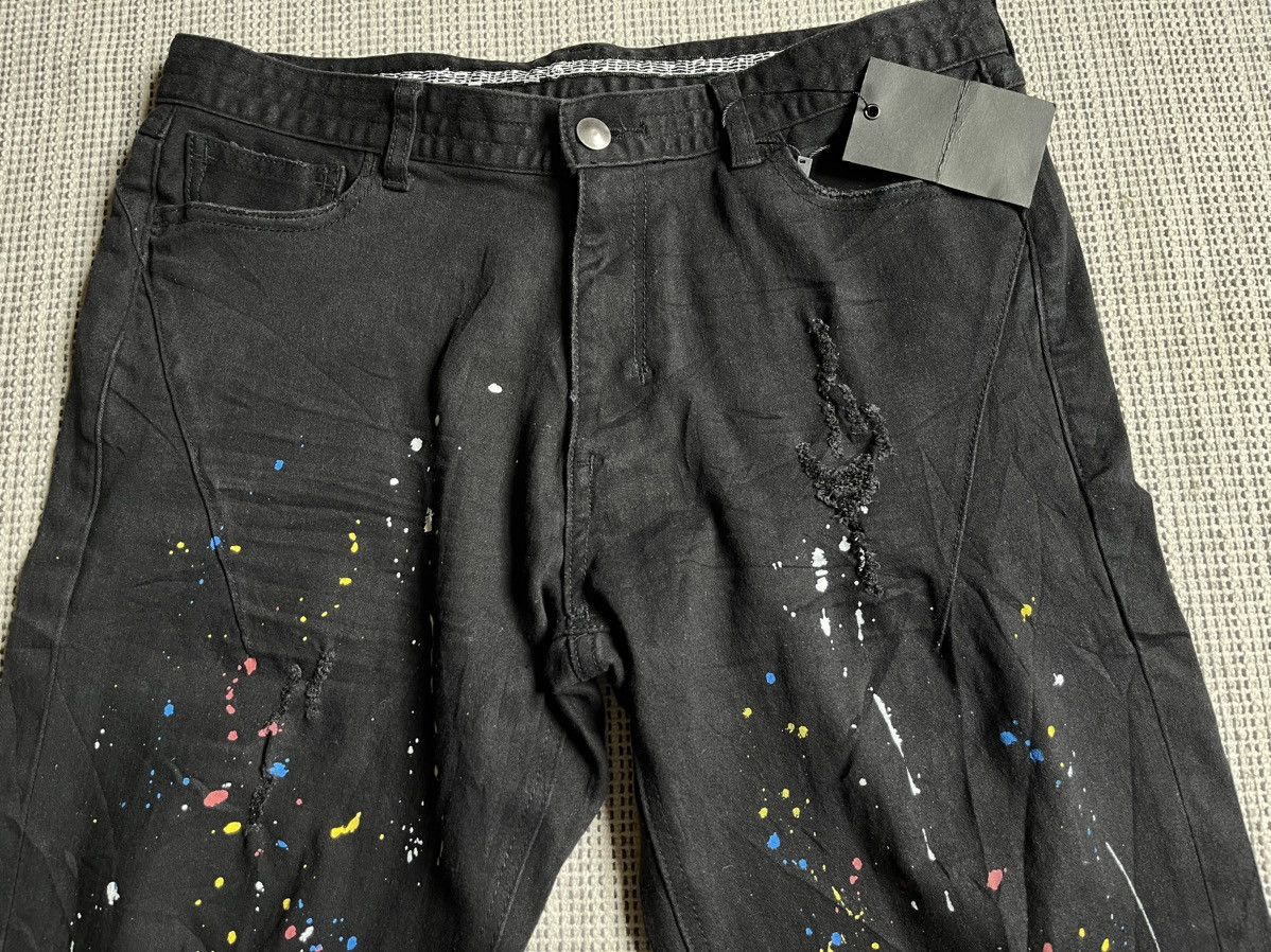 Japanese Brand × Number (N)ine Rare Number Nine Distressed Paint Splatter denim pants Size US 31 - 5 Thumbnail