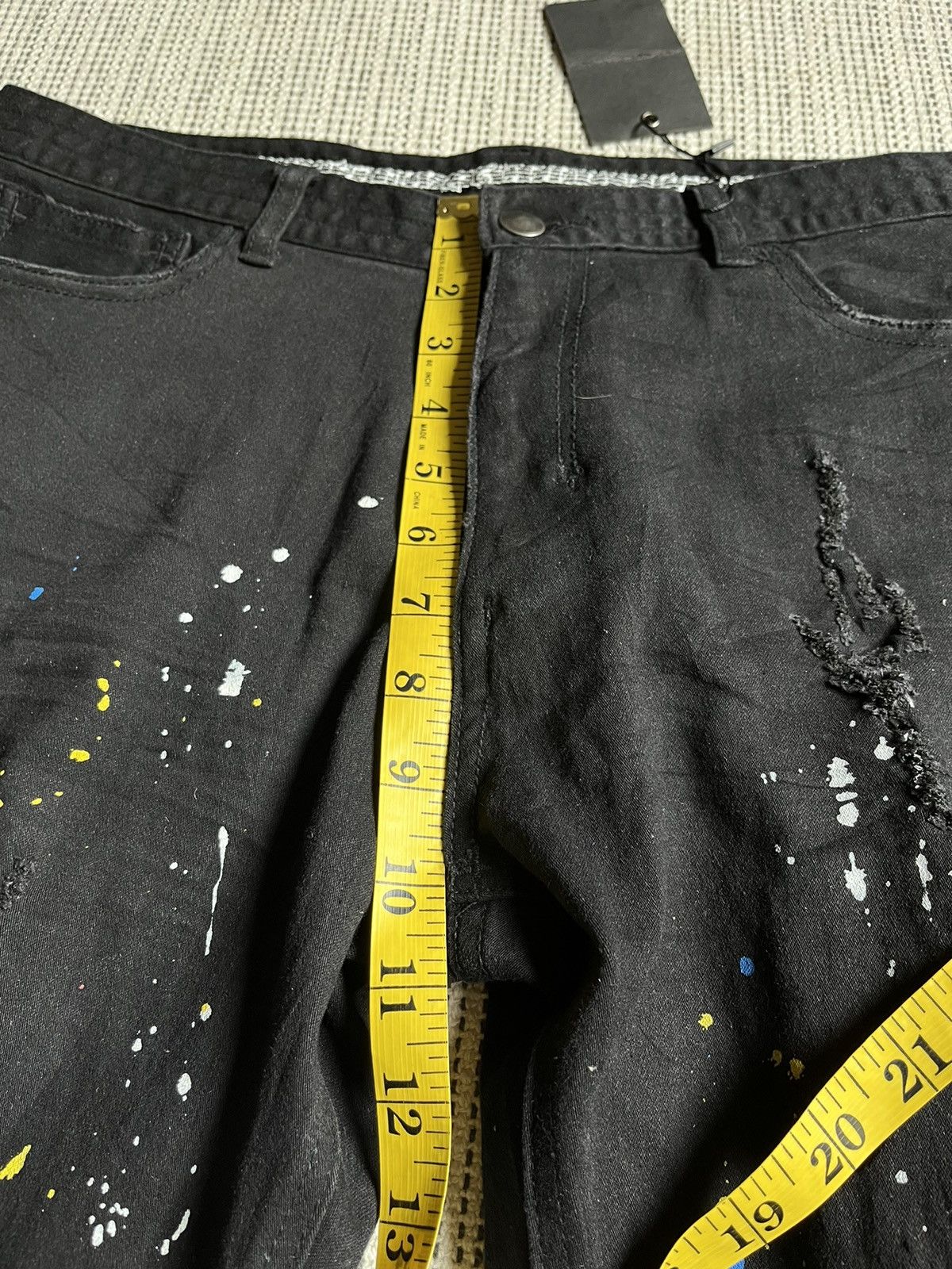 Japanese Brand × Number (N)ine Rare Number Nine Distressed Paint Splatter denim pants Size US 31 - 15 Thumbnail