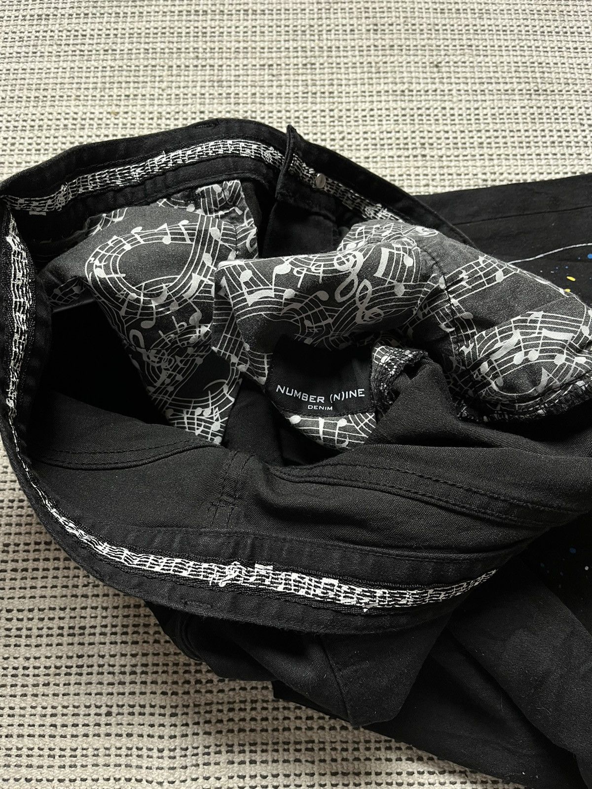 Japanese Brand × Number (N)ine Rare Number Nine Distressed Paint Splatter denim pants Size US 31 - 7 Thumbnail