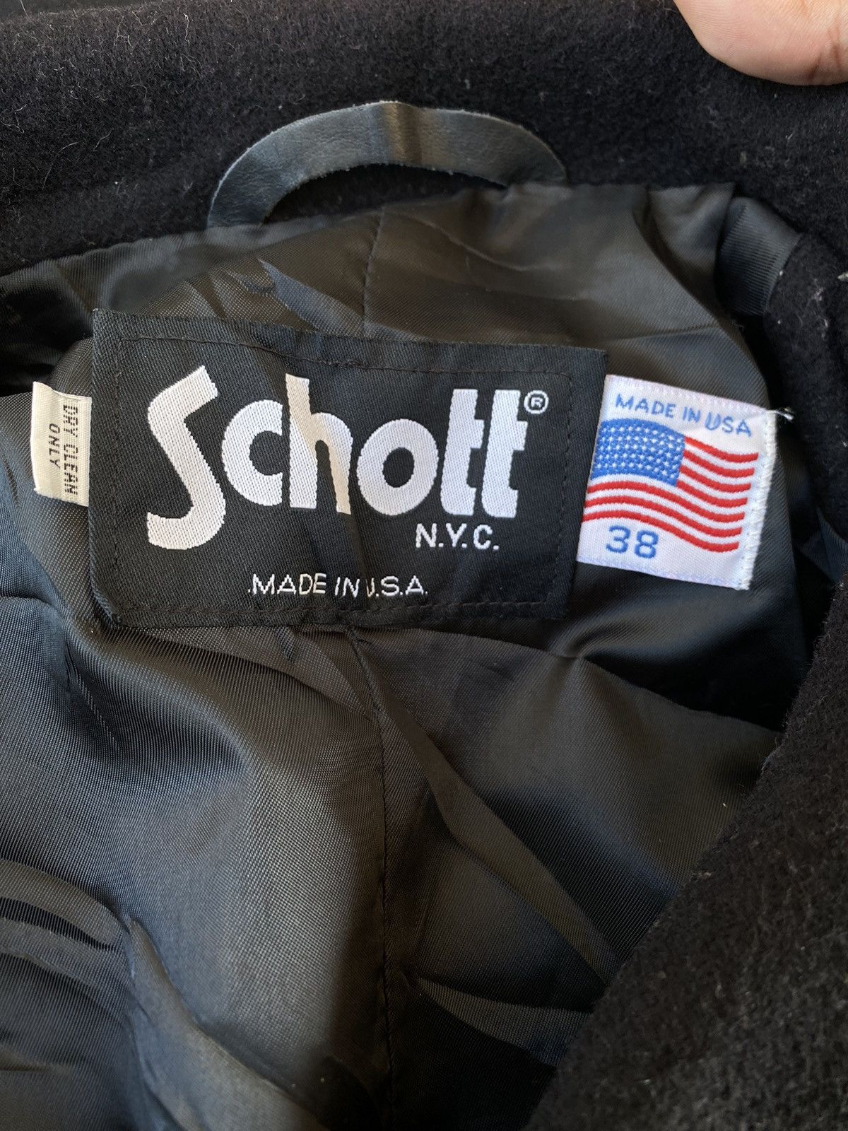 Schott Schott NYC Classic Wool Navy Pea Coat Size US L / EU 52-54 / 3 - 3 Thumbnail