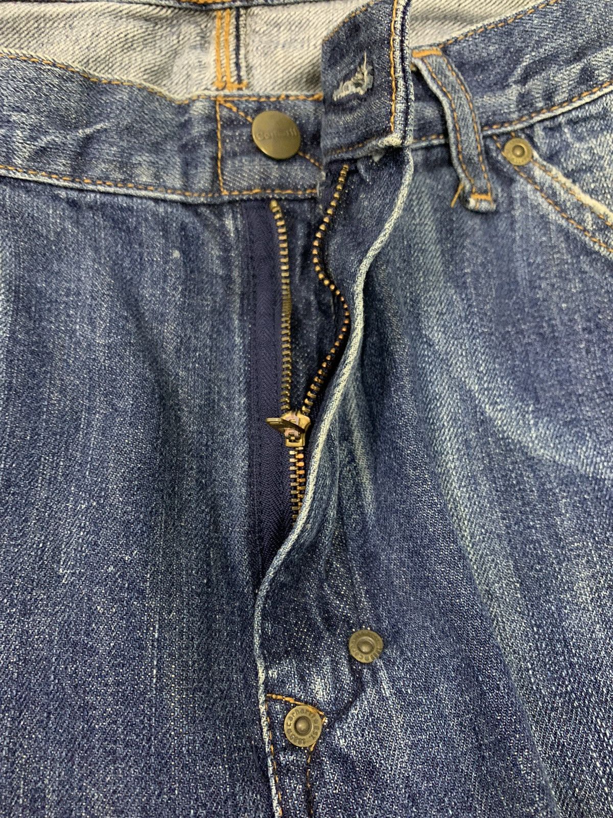 Carhartt × Vintage Rare Vintage Carhartt Denim Buckle Back Cinch Size US 36 / EU 52 - 5 Thumbnail