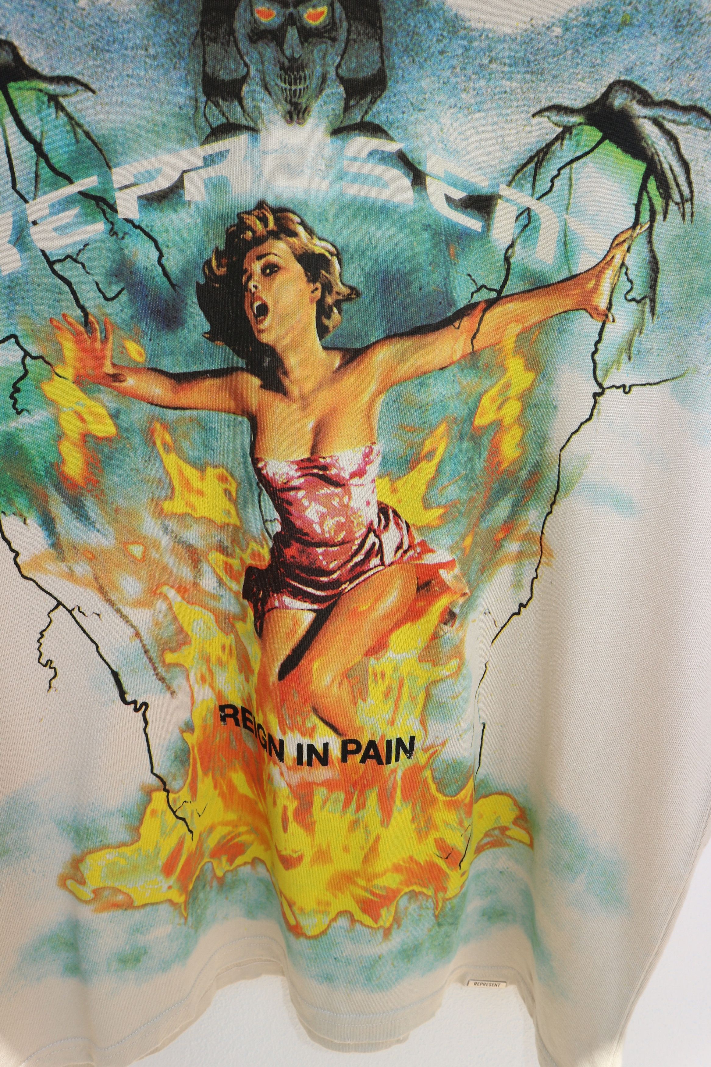 Represent Clo. REIGN IN PAIN PRINT T-SHIRT Size US XL / EU 56 / 4 - 3 Thumbnail