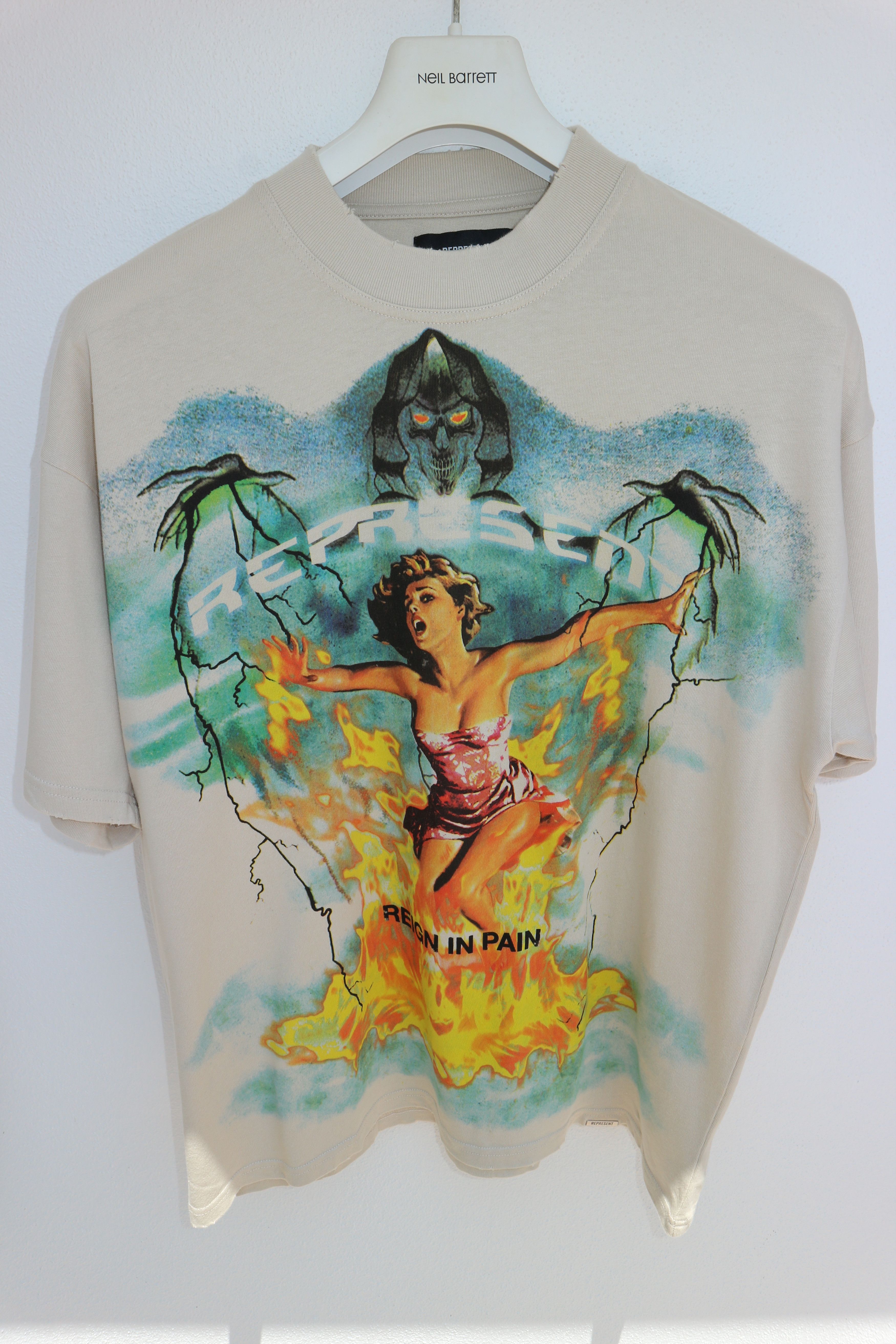 Represent Clo. REIGN IN PAIN PRINT T-SHIRT Size US XL / EU 56 / 4 - 1 Thumbnail