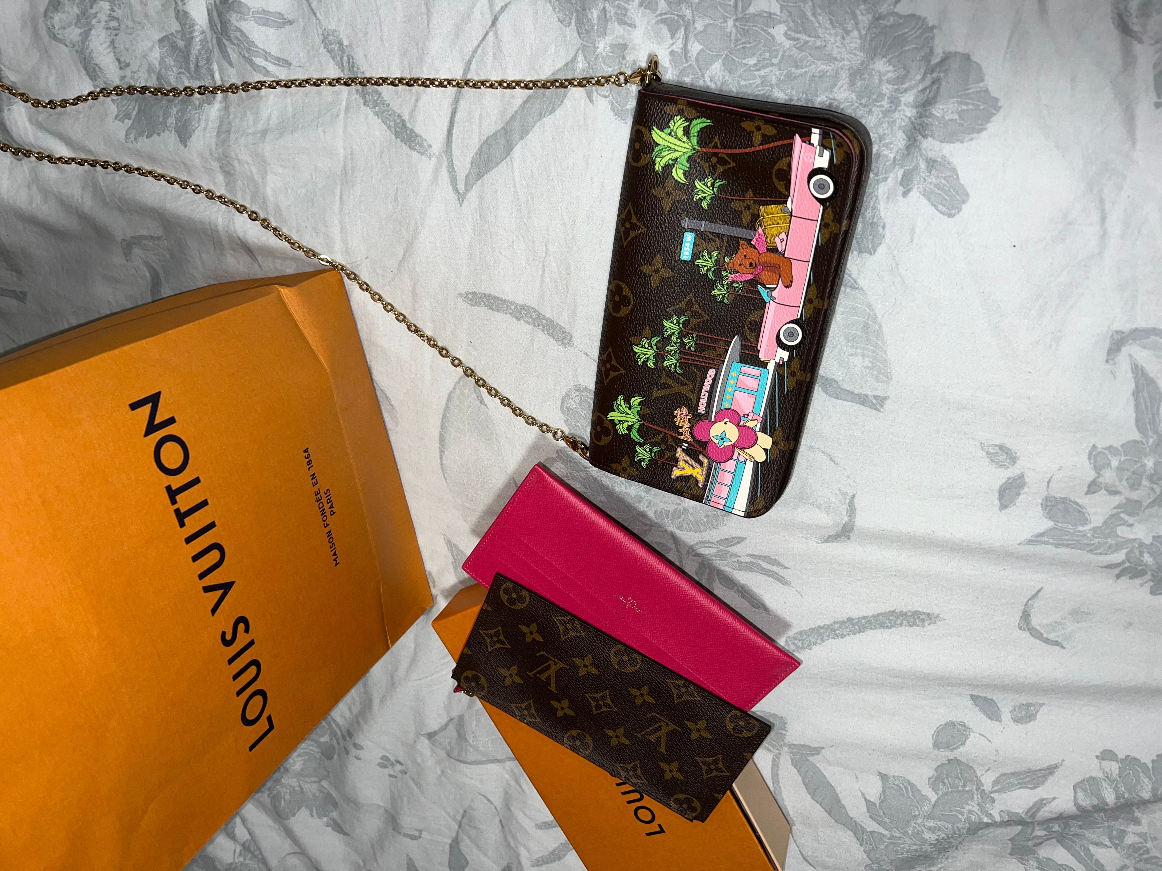 LOUIS VUITTON POCHETTE FELICIE GM*XMAS HOLLYWOOD FULL SET*LIMITED+