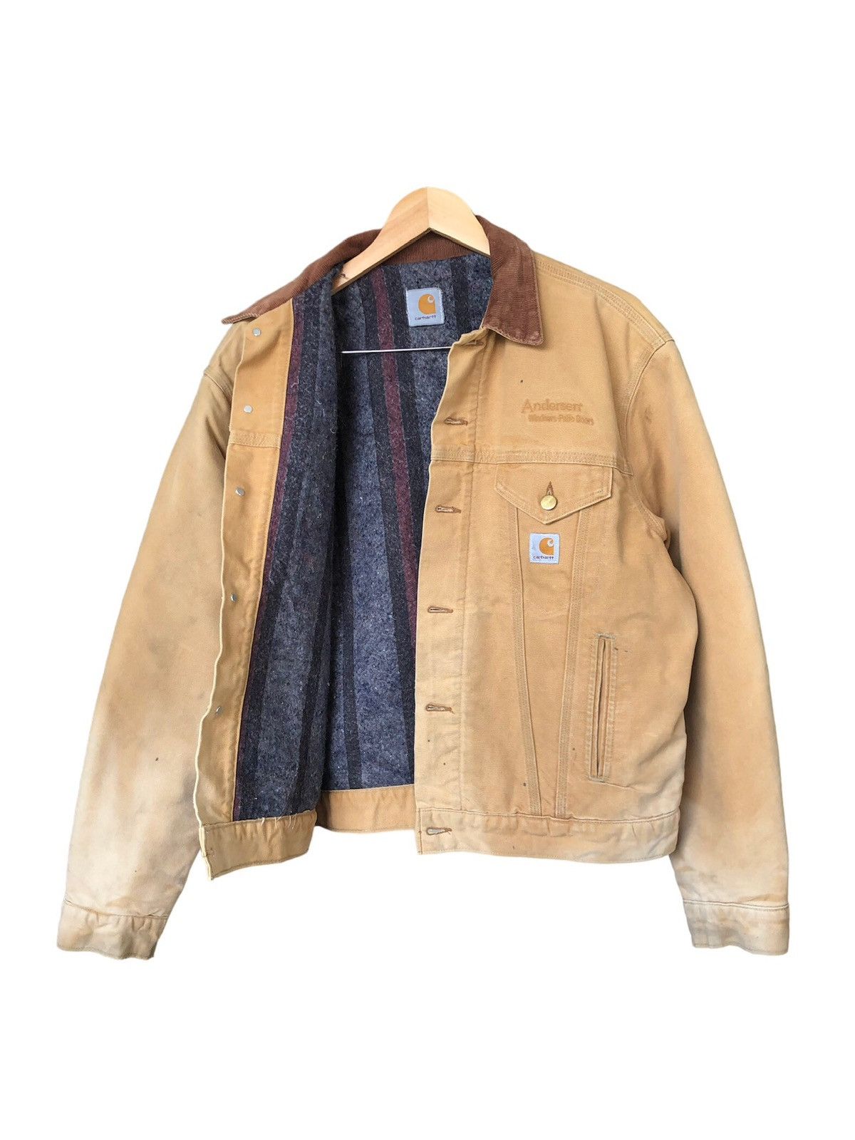 Carhartt Vintage Carhartt Distressed Detroit Jackets Size US L / EU 52-54 / 3 - 1 Thumbnail
