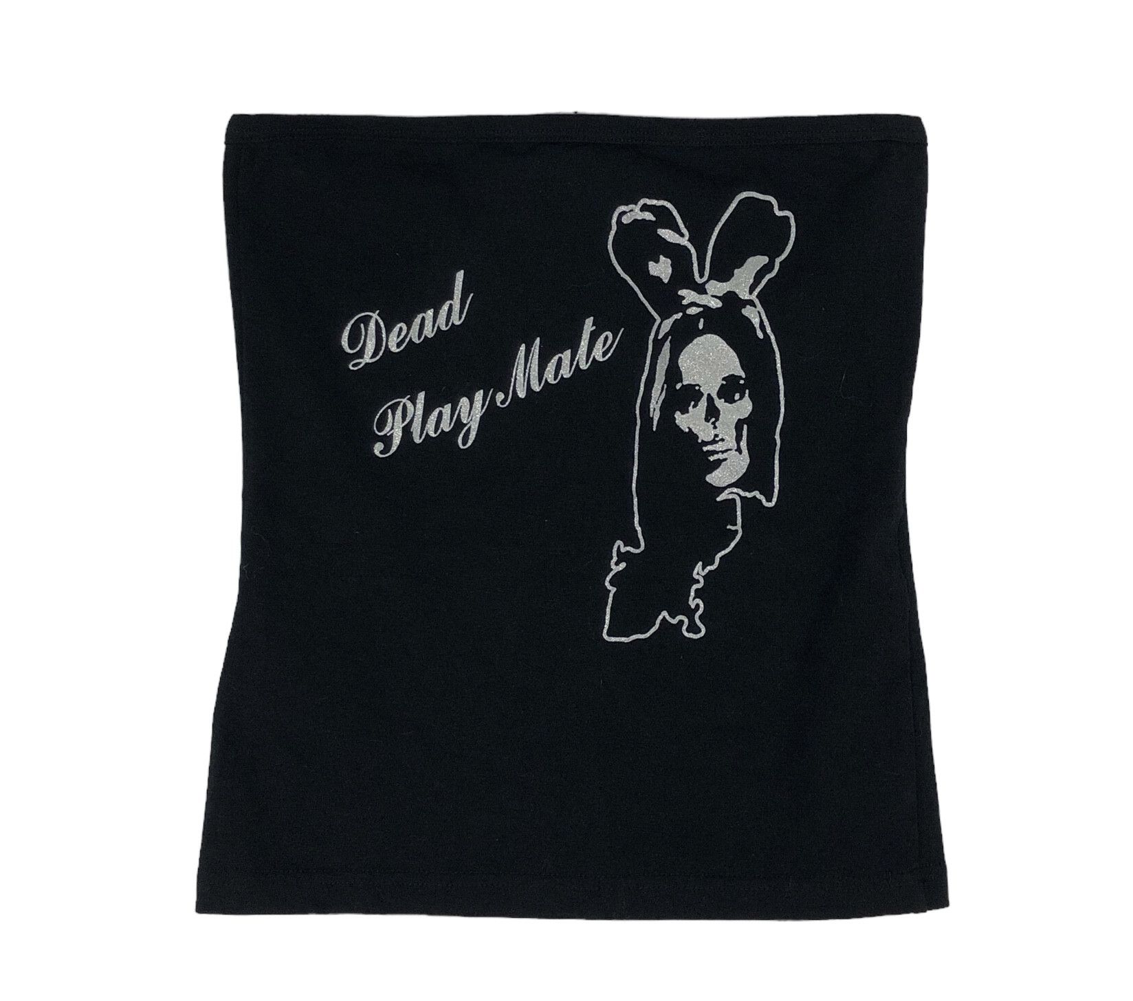RARE🔥VINTAGE HYSTERIC DEAD PLAYMATE SILVER BLING2 TUBE TOP