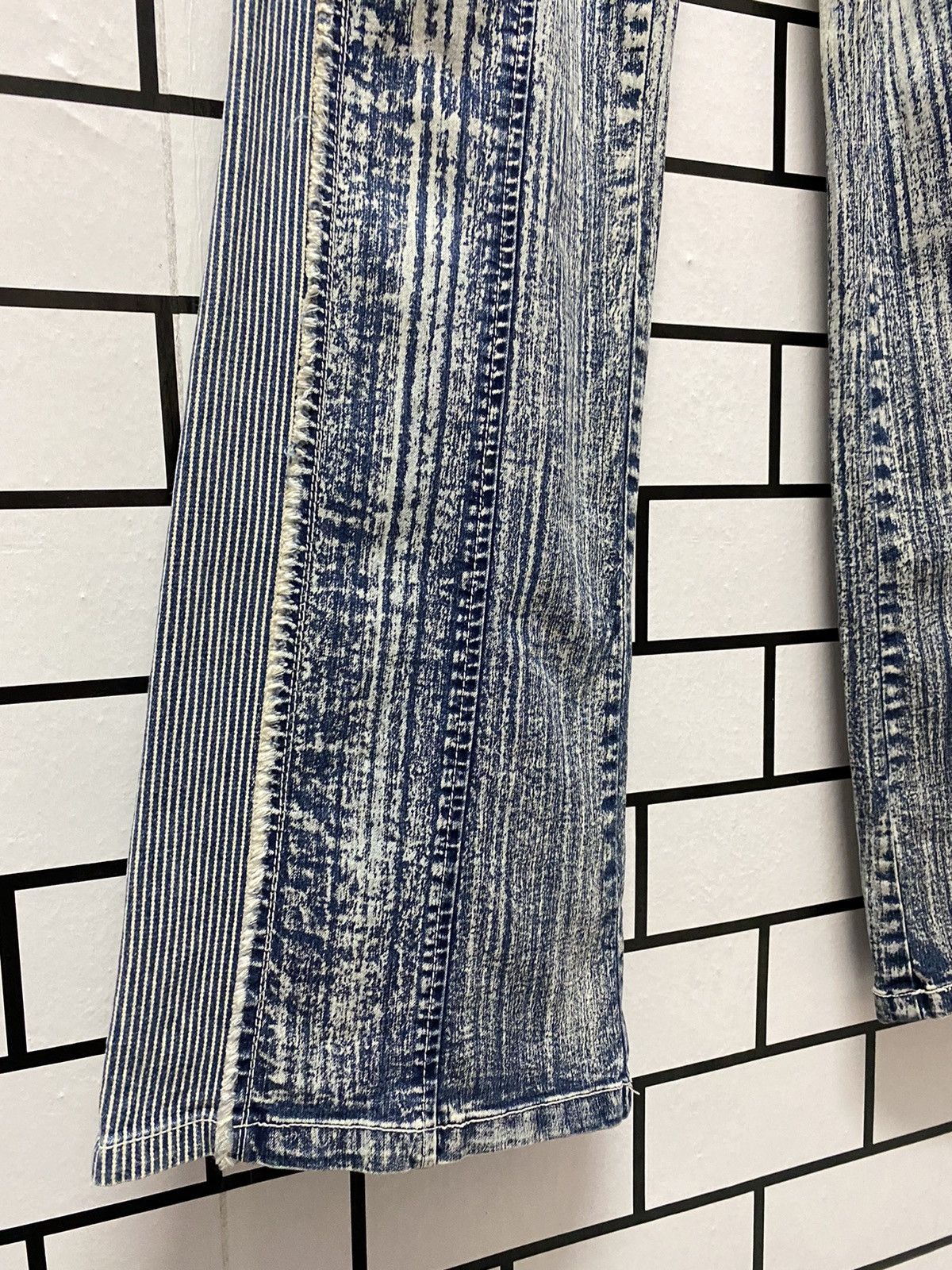 Designer × Japanese Brand JR Jeans Japan Hybrid Hickory Stripe Flared Stretch Denim Size US 30 / EU 46 - 6 Thumbnail