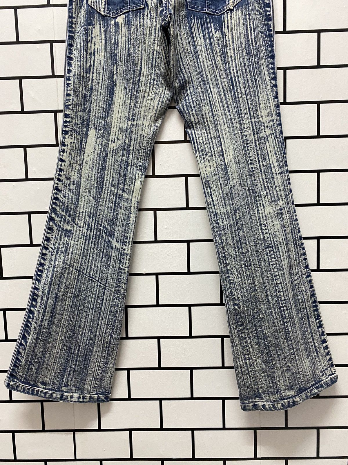 Designer × Japanese Brand JR Jeans Japan Hybrid Hickory Stripe Flared Stretch Denim Size US 30 / EU 46 - 11 Thumbnail