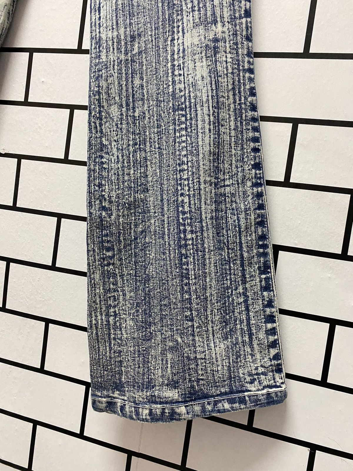 Designer × Japanese Brand JR Jeans Japan Hybrid Hickory Stripe Flared Stretch Denim Size US 30 / EU 46 - 14 Thumbnail