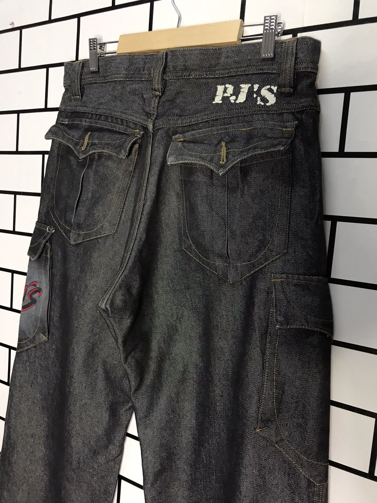 Vintage Pj’s Surf Cargo Multi Pocket Baggy loose fit Denim