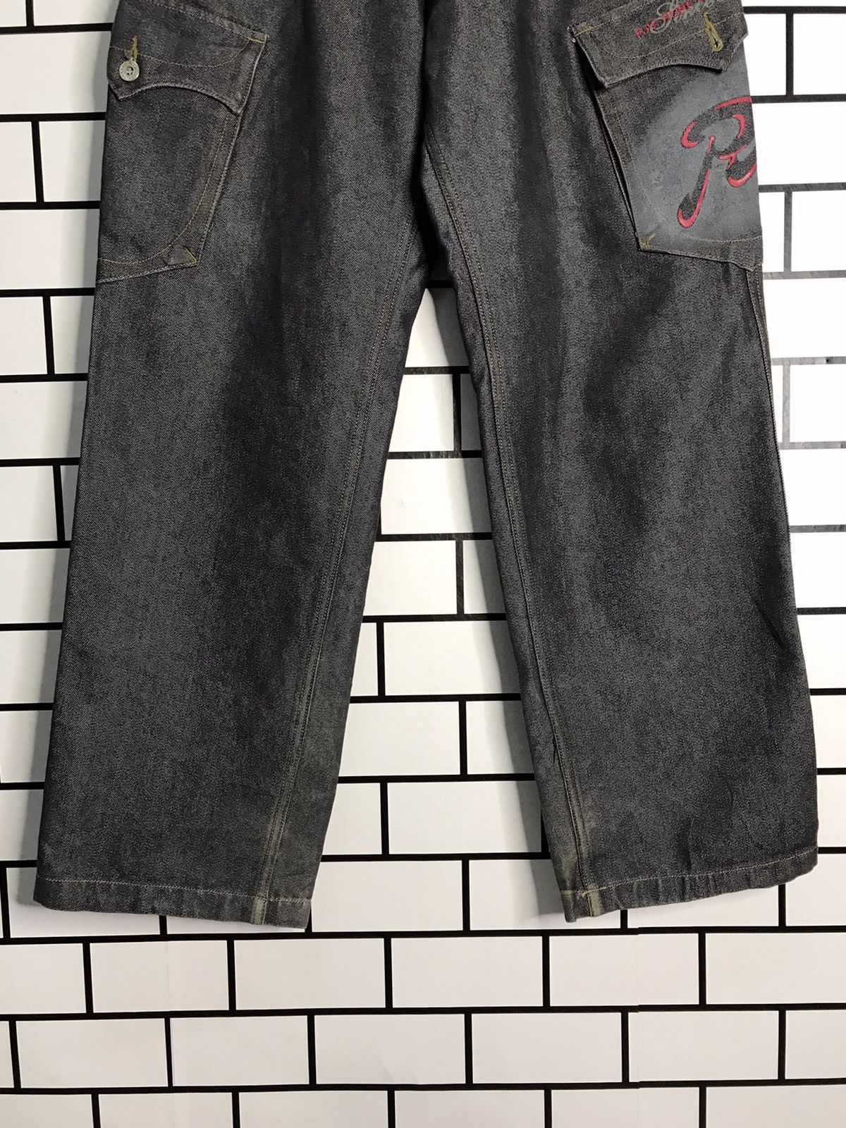Vintage Pj’s Surf Cargo Multi Pocket Baggy loose fit Denim