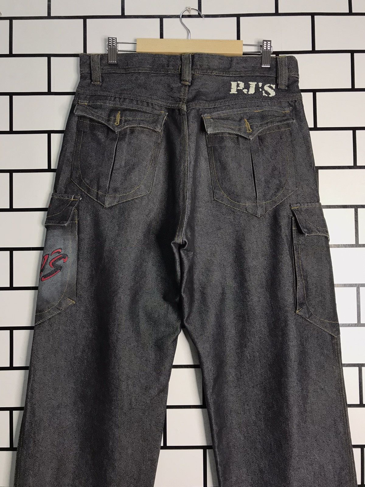 Vintage Pj’s Surf Cargo Multi Pocket Baggy loose fit Denim