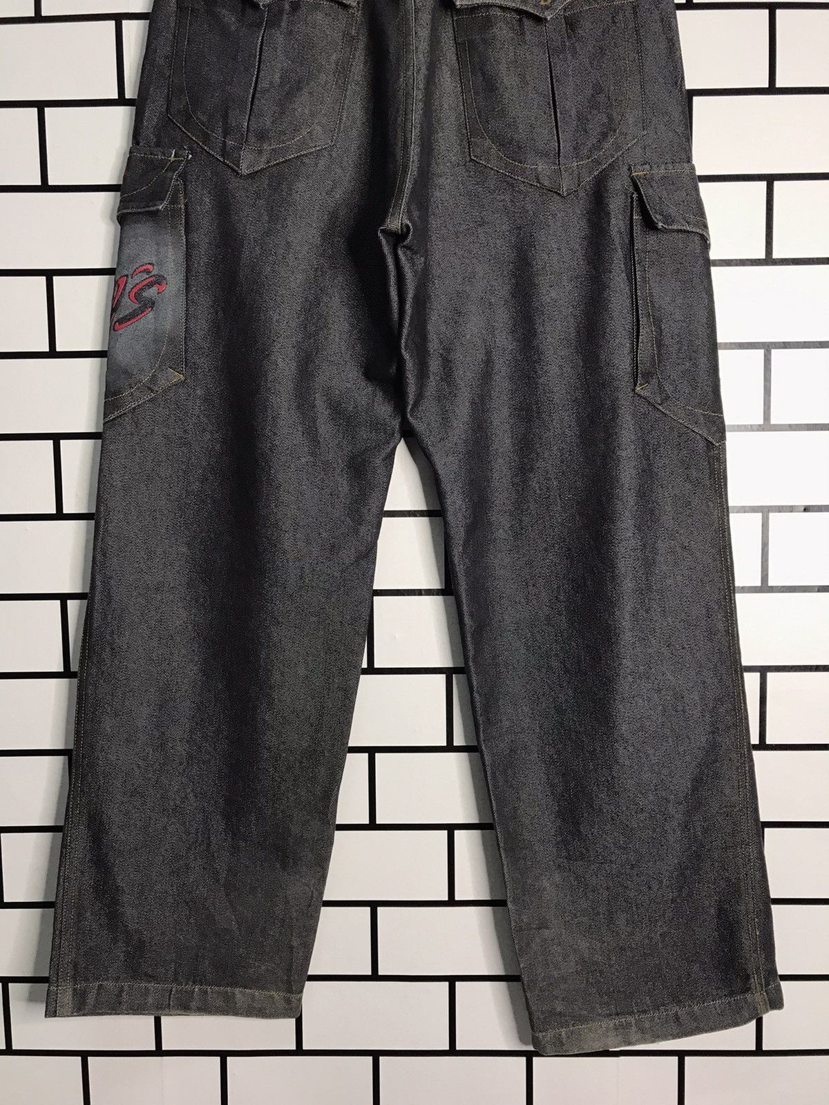 Vintage Pj’s Surf Cargo Multi Pocket Baggy loose fit Denim