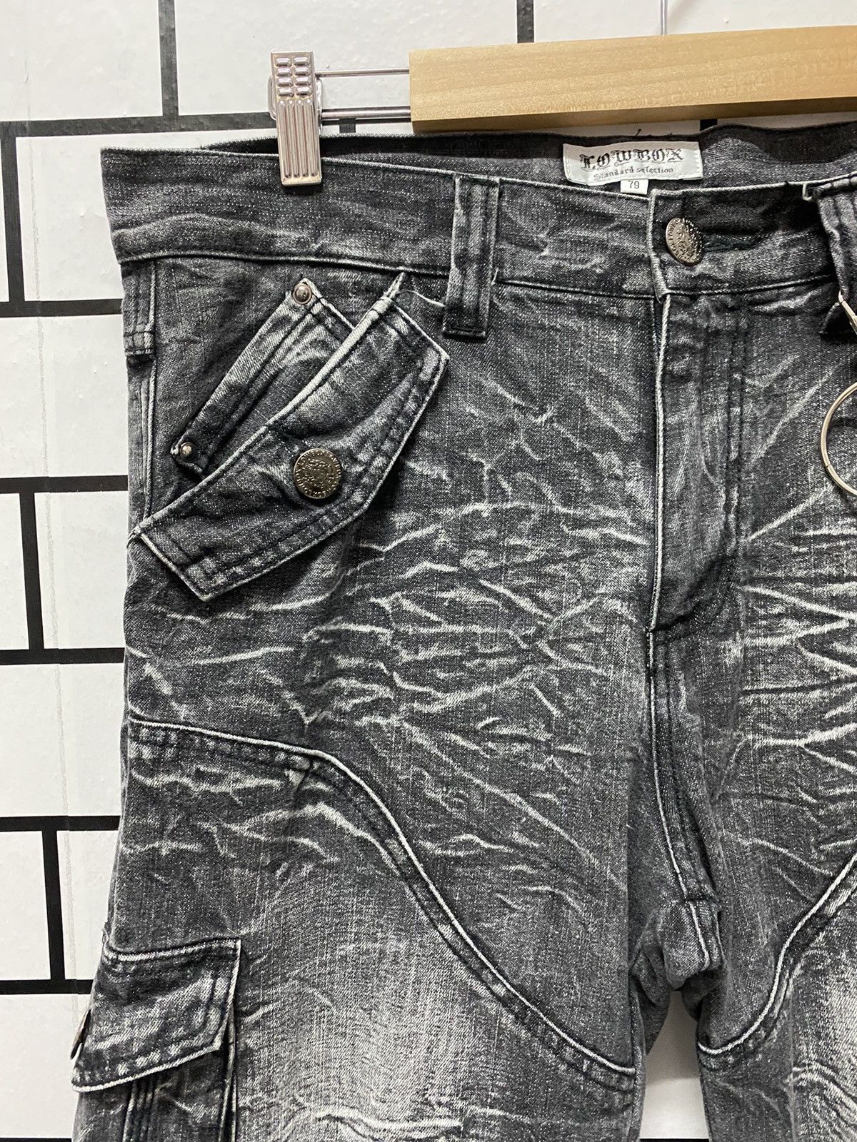 Designer × Japanese Brand LowBoX Japan Cargo Multi Pocket Cropped Denim Pants Size US 32 / EU 48 - 9 Thumbnail