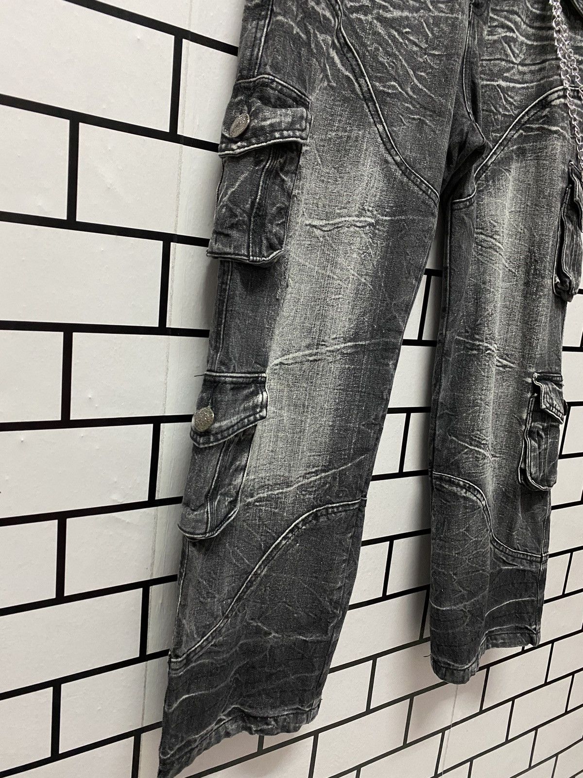 Designer × Japanese Brand LowBoX Japan Cargo Multi Pocket Cropped Denim Pants Size US 32 / EU 48 - 8 Thumbnail