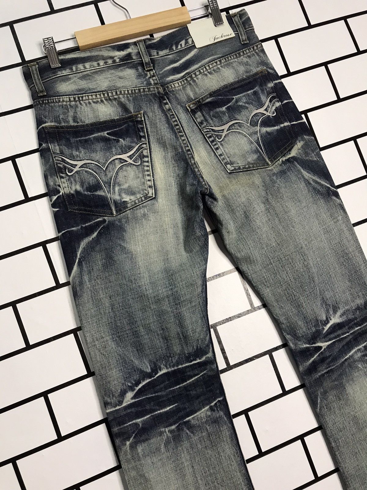JACKROSE Jack Rose Japan distressed Slim Flare Bootcut Denim Size US 31 - 11 Thumbnail