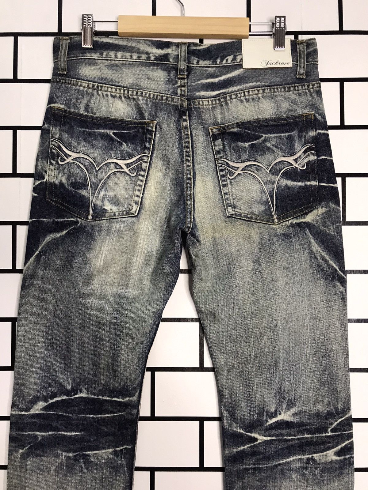 JACKROSE Jack Rose Japan distressed Slim Flare Bootcut Denim Size US 31 - 12 Thumbnail