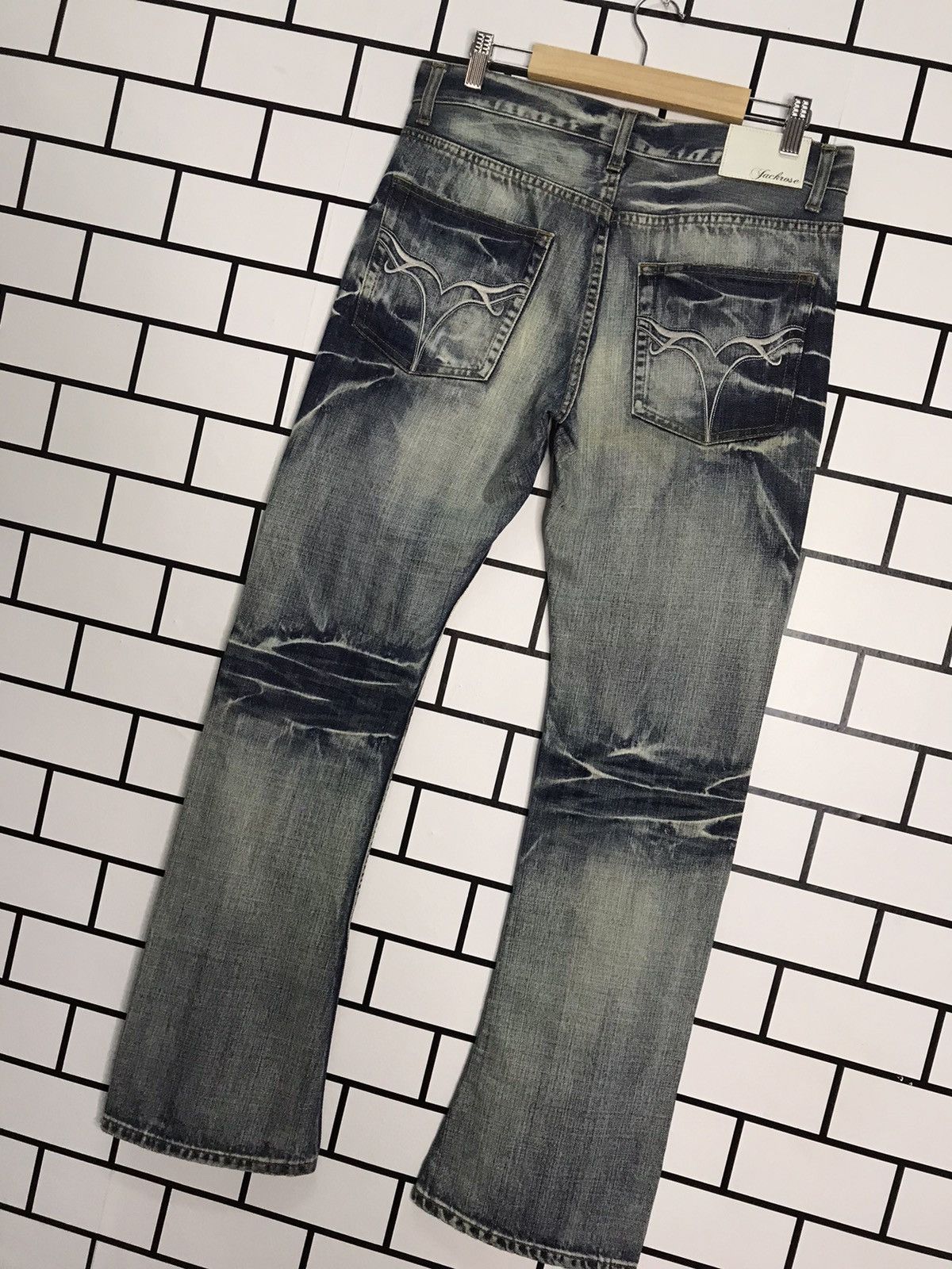 JACKROSE Jack Rose Japan distressed Slim Flare Bootcut Denim Size US 31 - 10 Thumbnail
