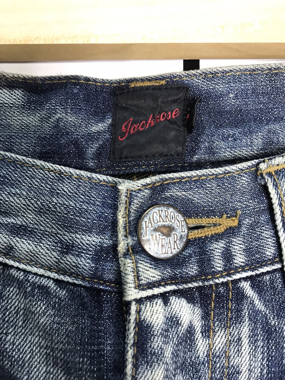 JACKROSE Jack Rose Japan distressed Slim Flare Bootcut Denim Size US 31 - 17 Thumbnail