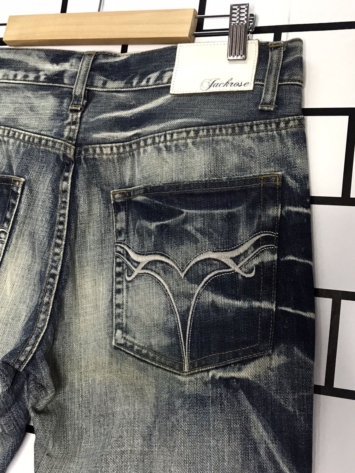 JACKROSE Jack Rose Japan distressed Slim Flare Bootcut Denim Size US 31 - 14 Thumbnail