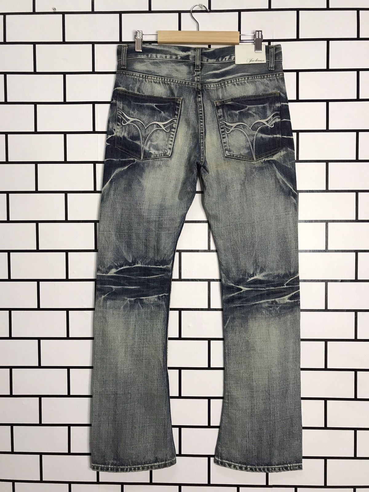 JACKROSE Jack Rose Japan distressed Slim Flare Bootcut Denim Size US 31 - 9 Thumbnail