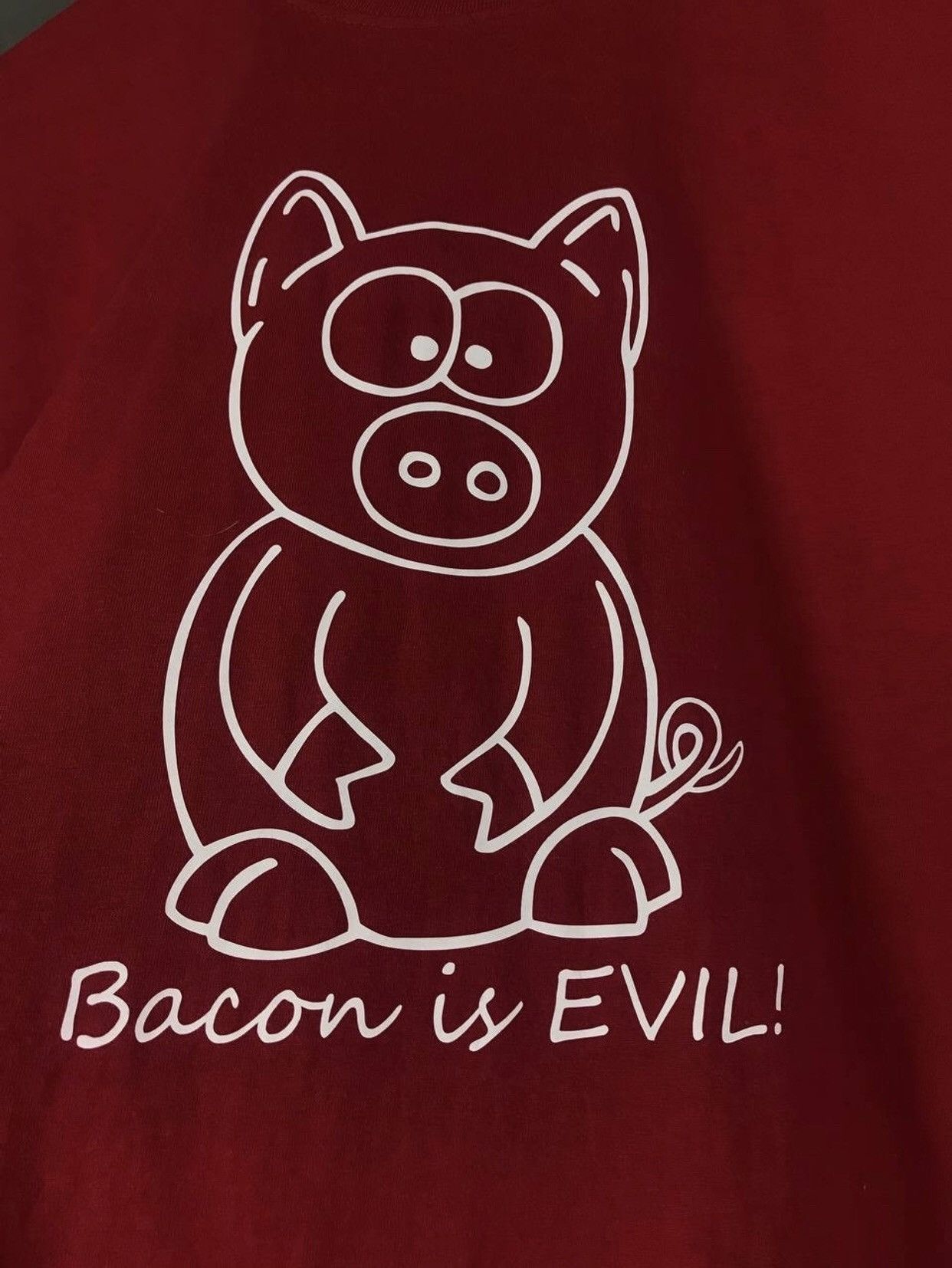 Vintage Bacon is Evil vintage streetwear animal humor tee Size US S / EU 44-46 / 1 - 3 Thumbnail