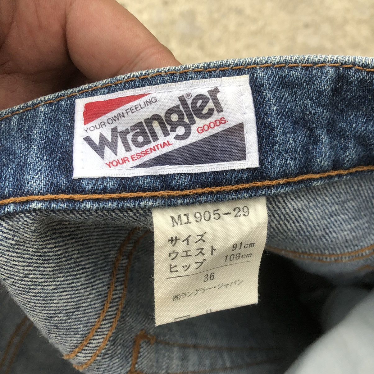 Vintage × Wrangler 🔥Rare🔥Vintage Wrangler USA Spirit Stoned Wash Rips Jeans Size US 34 / EU 50 - 15 Thumbnail