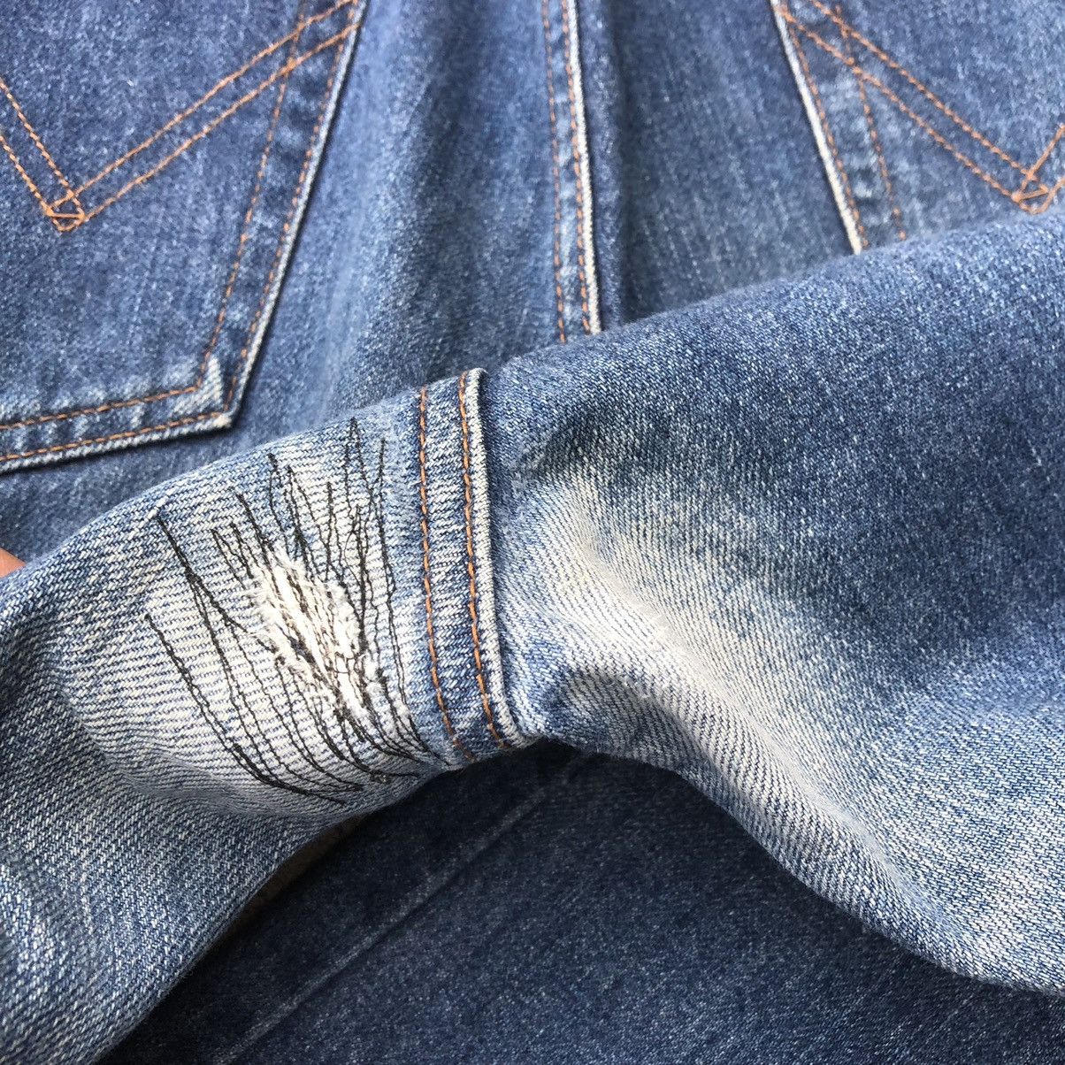 Vintage × Wrangler 🔥Rare🔥Vintage Wrangler USA Spirit Stoned Wash Rips Jeans Size US 34 / EU 50 - 10 Thumbnail