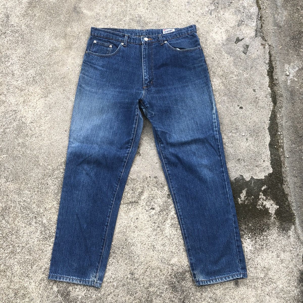 Vintage × Wrangler 🔥Rare🔥Vintage Wrangler USA Spirit Stoned Wash Rips Jeans Size US 34 / EU 50 - 1 Thumbnail