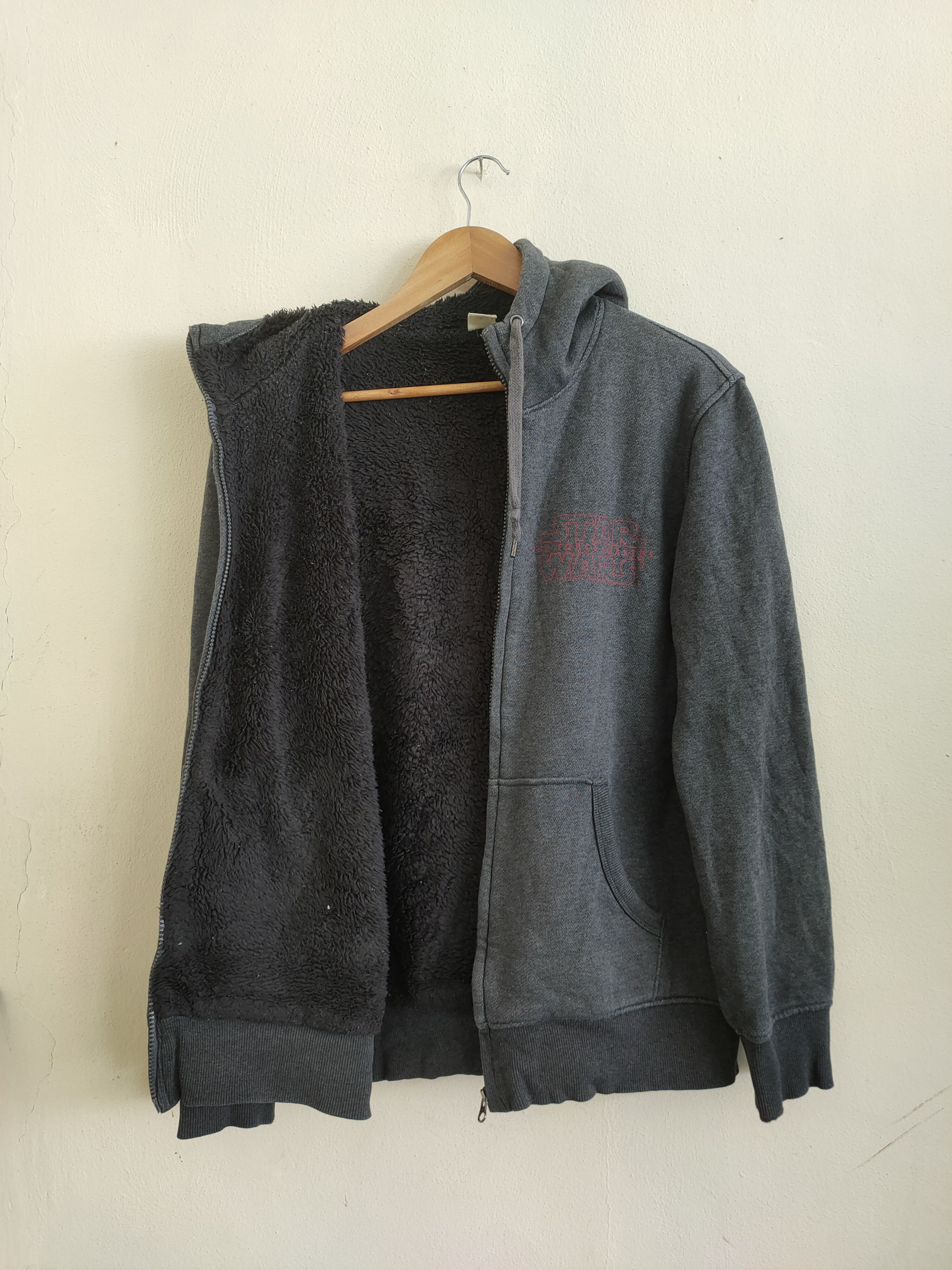 Japanese Brand × Star Wars Vintage Star Wars Big Print Fleece Zipup Hoodie Sweatshirt Size US XL / EU 56 / 4 - 3 Thumbnail