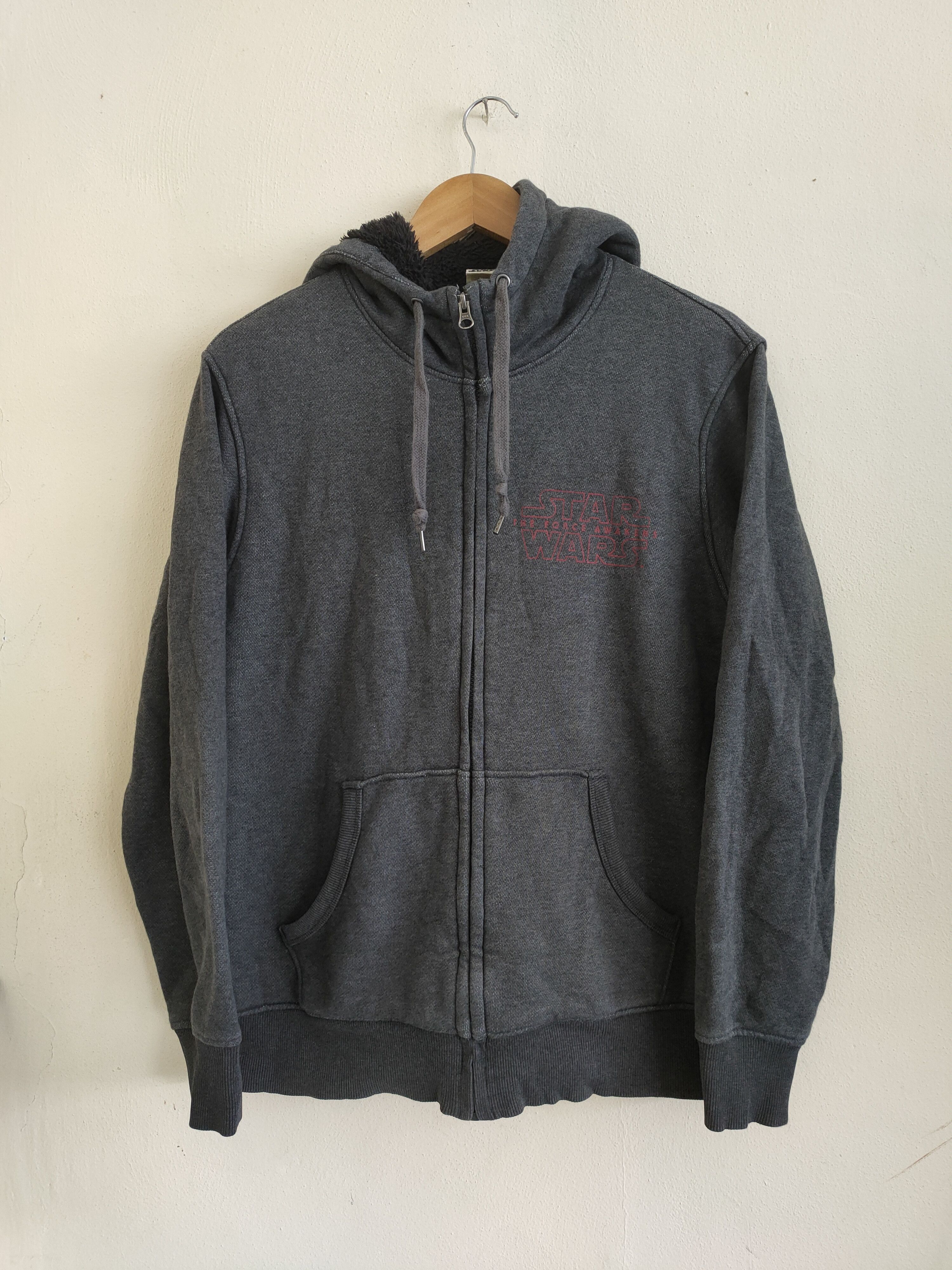 Japanese Brand × Star Wars Vintage Star Wars Big Print Fleece Zipup Hoodie Sweatshirt Size US XL / EU 56 / 4 - 4 Thumbnail