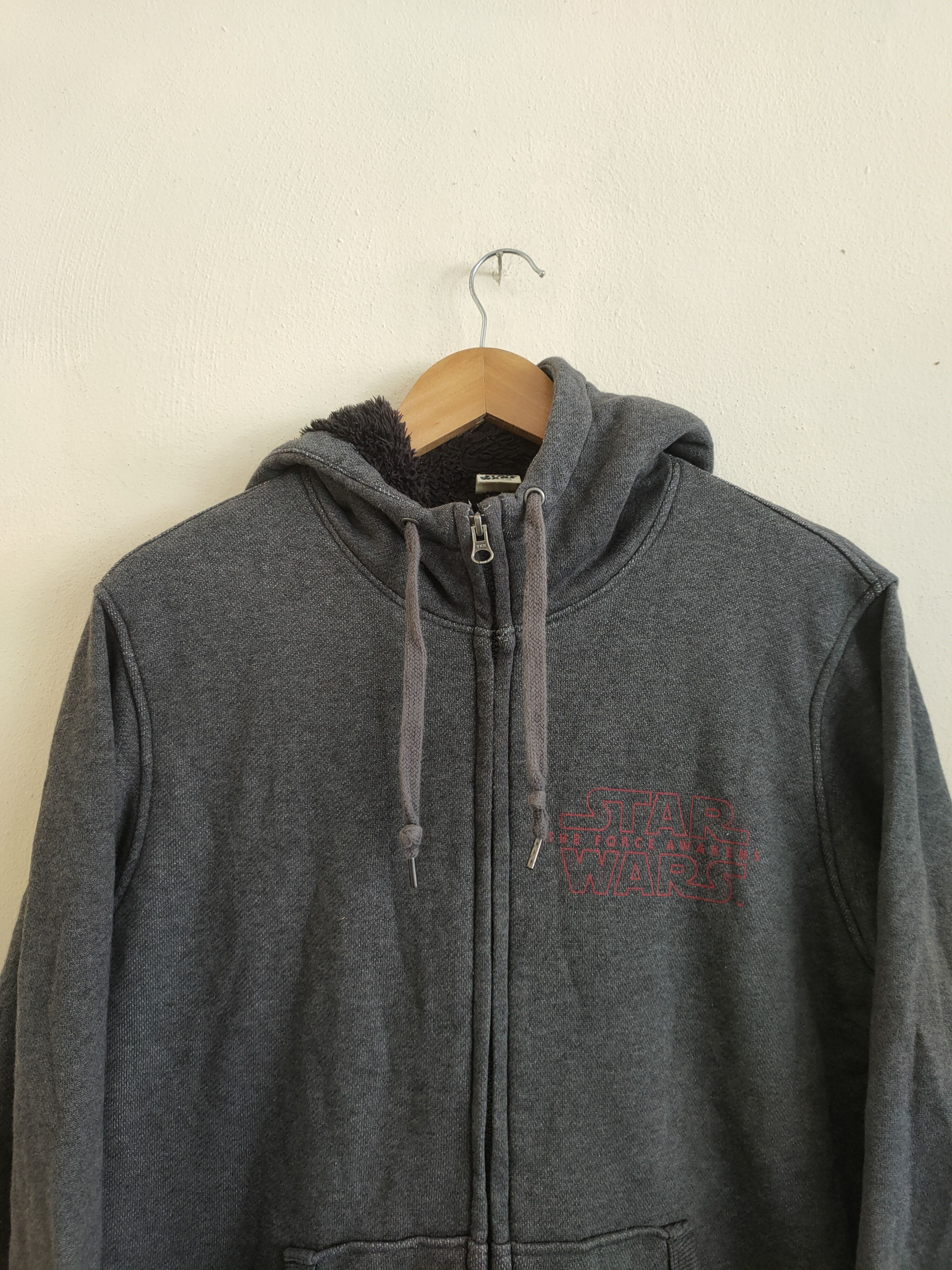 Japanese Brand × Star Wars Vintage Star Wars Big Print Fleece Zipup Hoodie Sweatshirt Size US XL / EU 56 / 4 - 7 Thumbnail