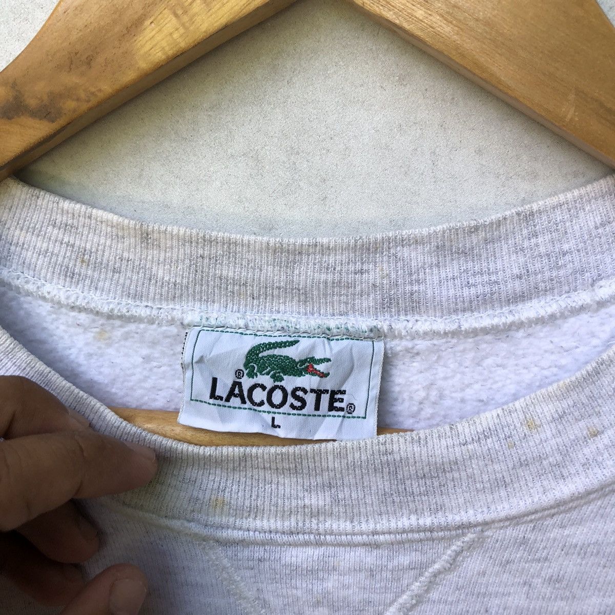Lacoste × Vintage Vintage Lacoste Sportswear Crewneck Size US L / EU 52-54 / 3 - 4 Thumbnail