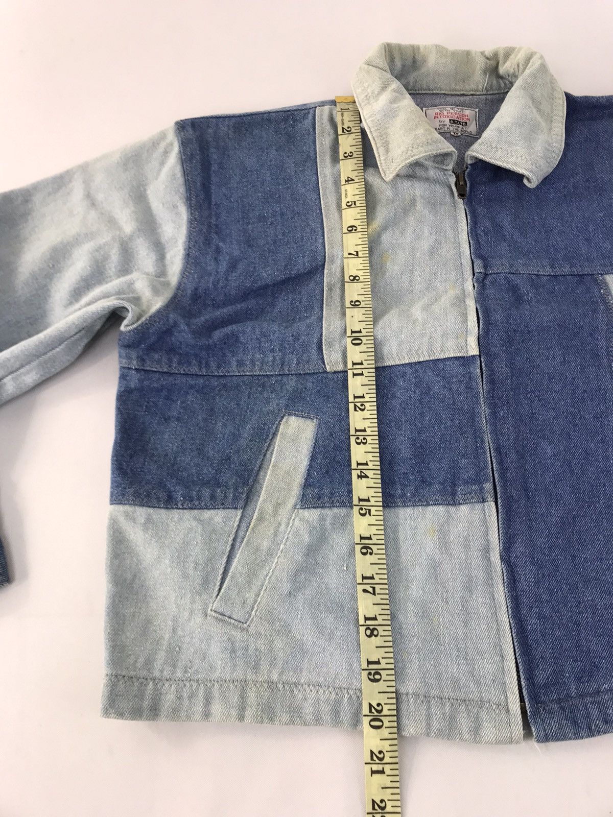 PERSON'S Big Person Cut & Sewn Denim Patchworks Jacket Zipper Style Size US M / EU 48-50 / 2 - 8 Thumbnail