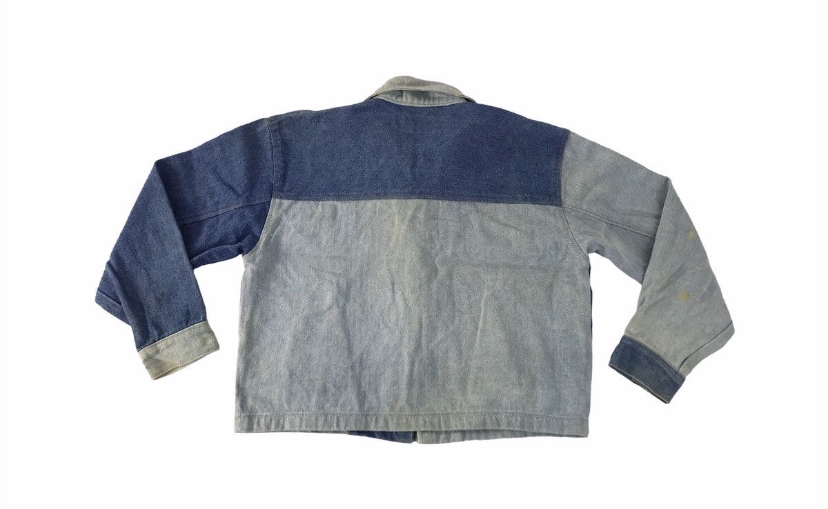 PERSON'S Big Person Cut & Sewn Denim Patchworks Jacket Zipper Style Size US M / EU 48-50 / 2 - 2 Thumbnail