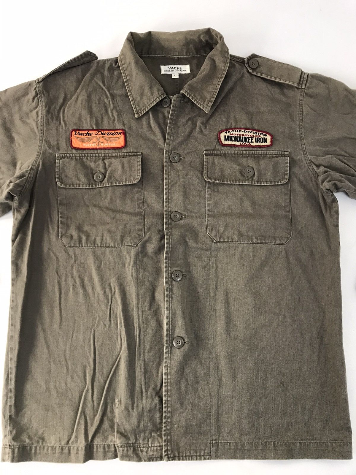 Japanese Brand Vache Division Milwaukee Motorcycle Workwear Jacket Shirt Size US L / EU 52-54 / 3 - 2 Thumbnail