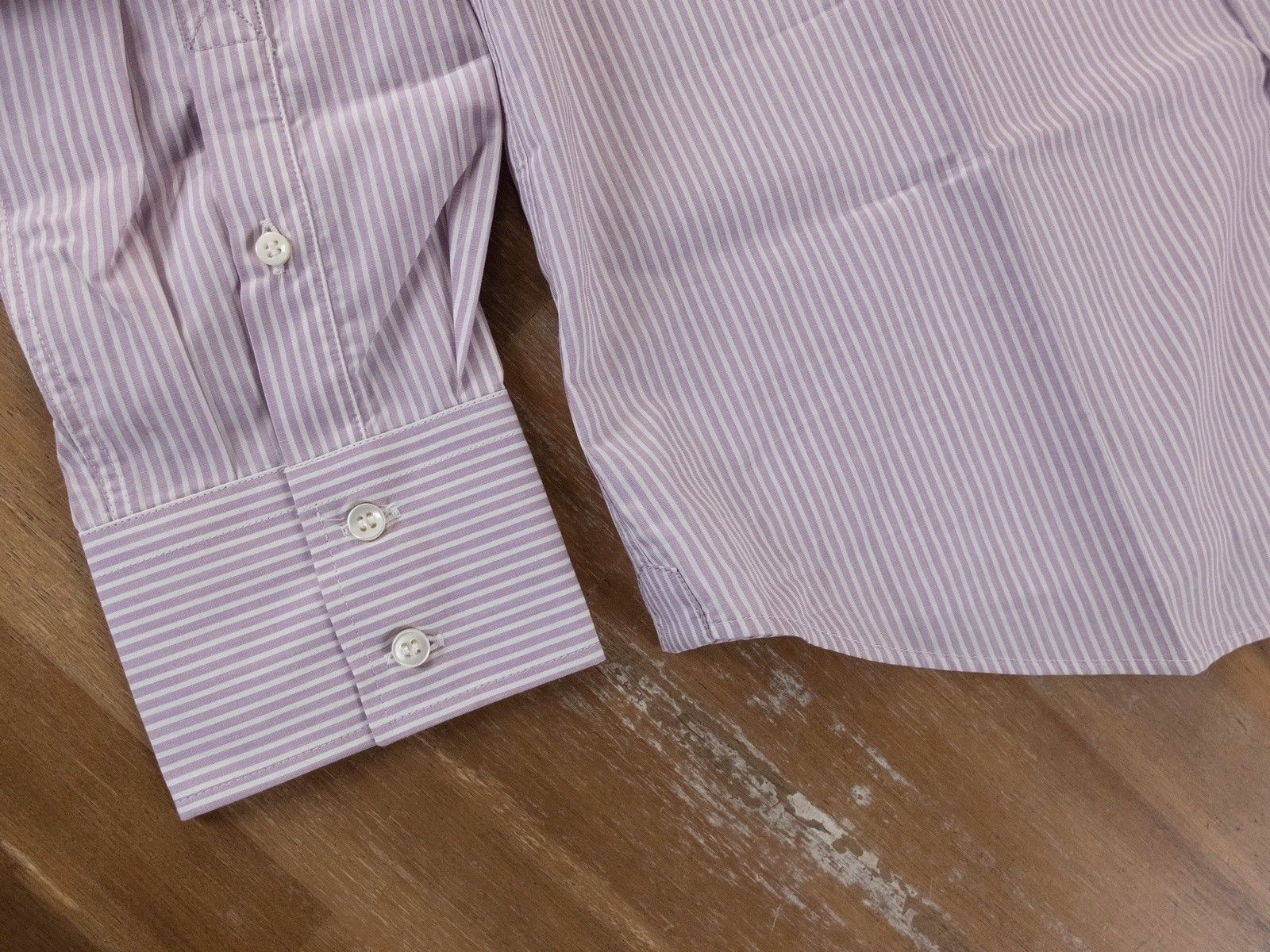Brunello Cucinelli BRUNELLO CUCINELLI slim button-down cotton stripe shirt XXL Size US XXL / EU 58 / 5 - 4 Thumbnail